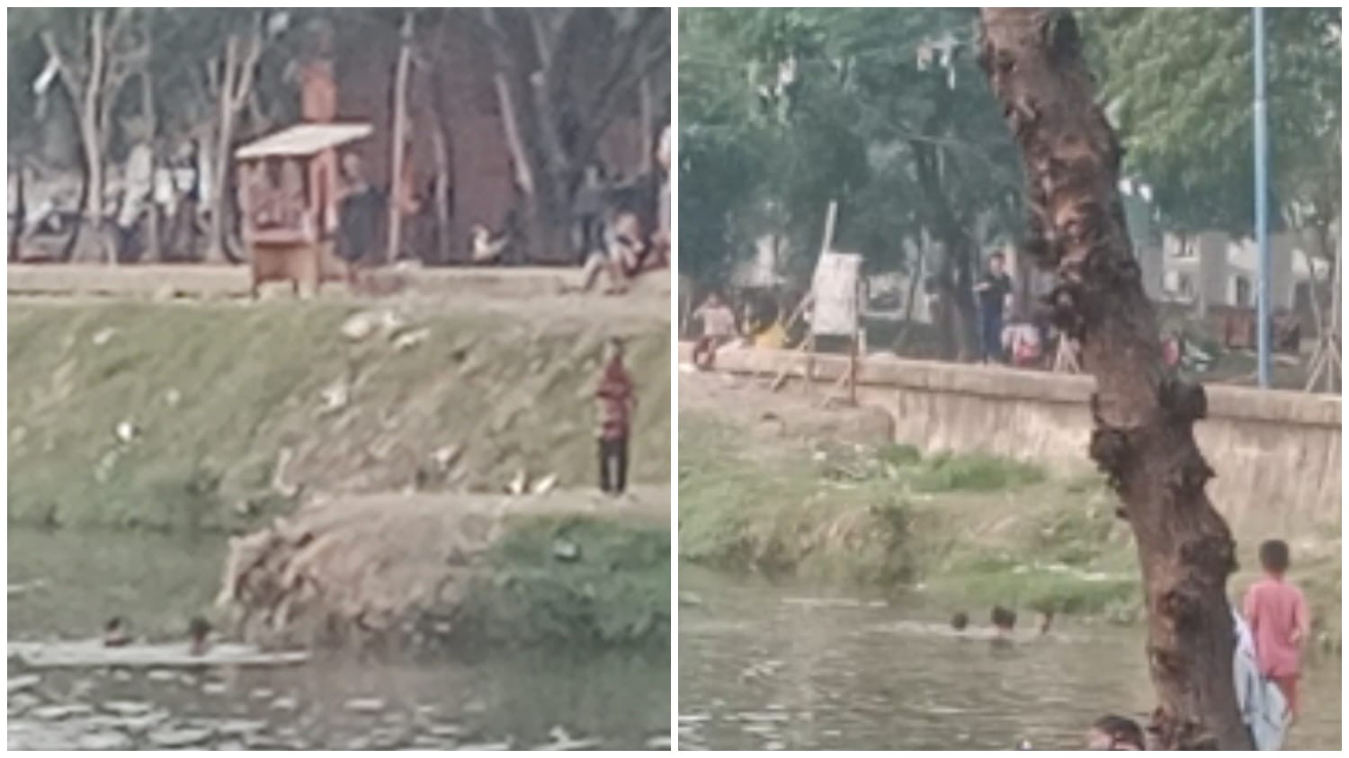 Minim Pengawasan, Anak-anak Bebas Berenang di Waduk Cincin Papanggo