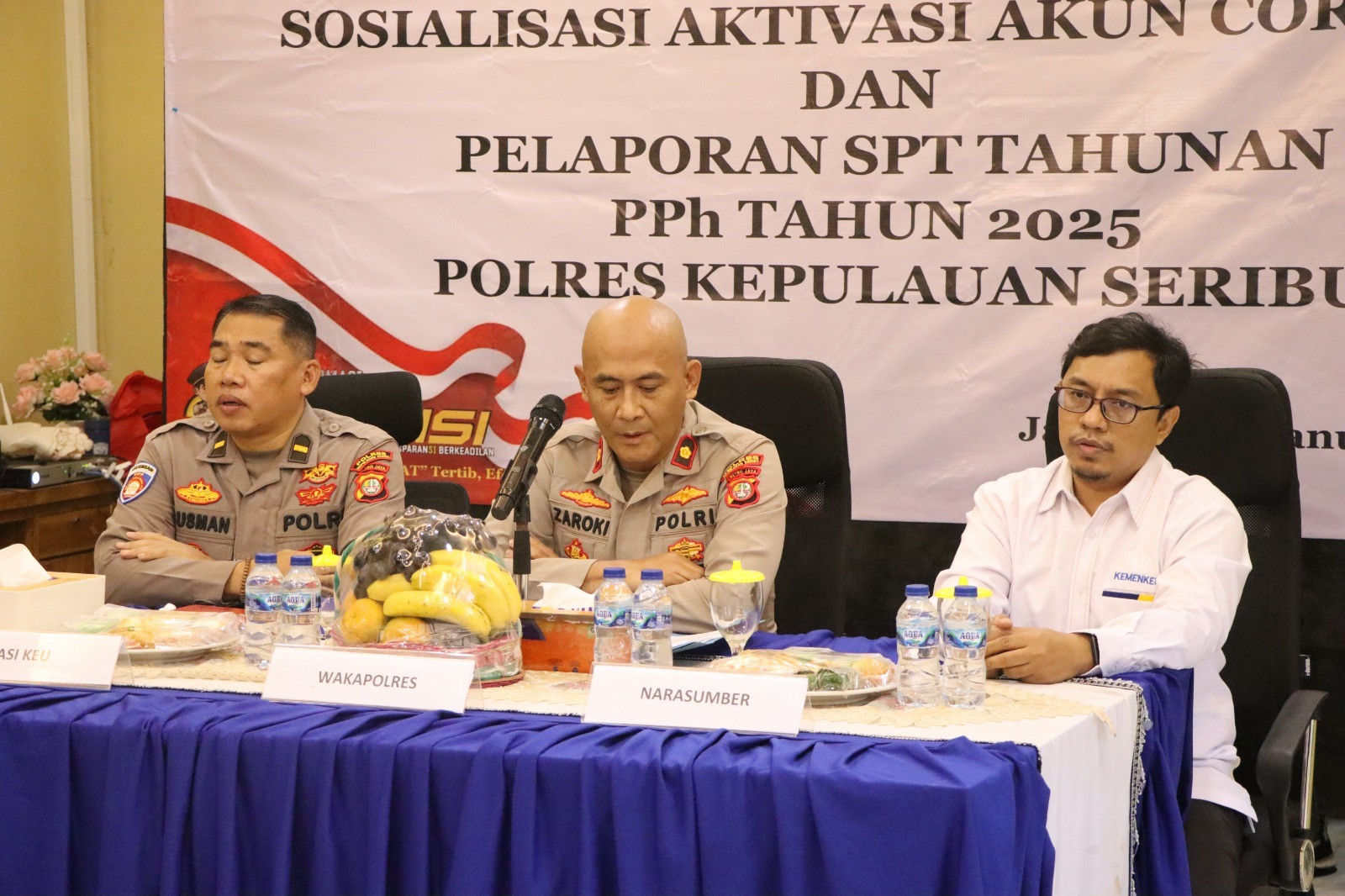 Wakapolres Kepulauan Seribu Pimpin Sosialisasi Aktivasi Akun Coretax dan Pelaporan SPT Tahunan PPh 2025