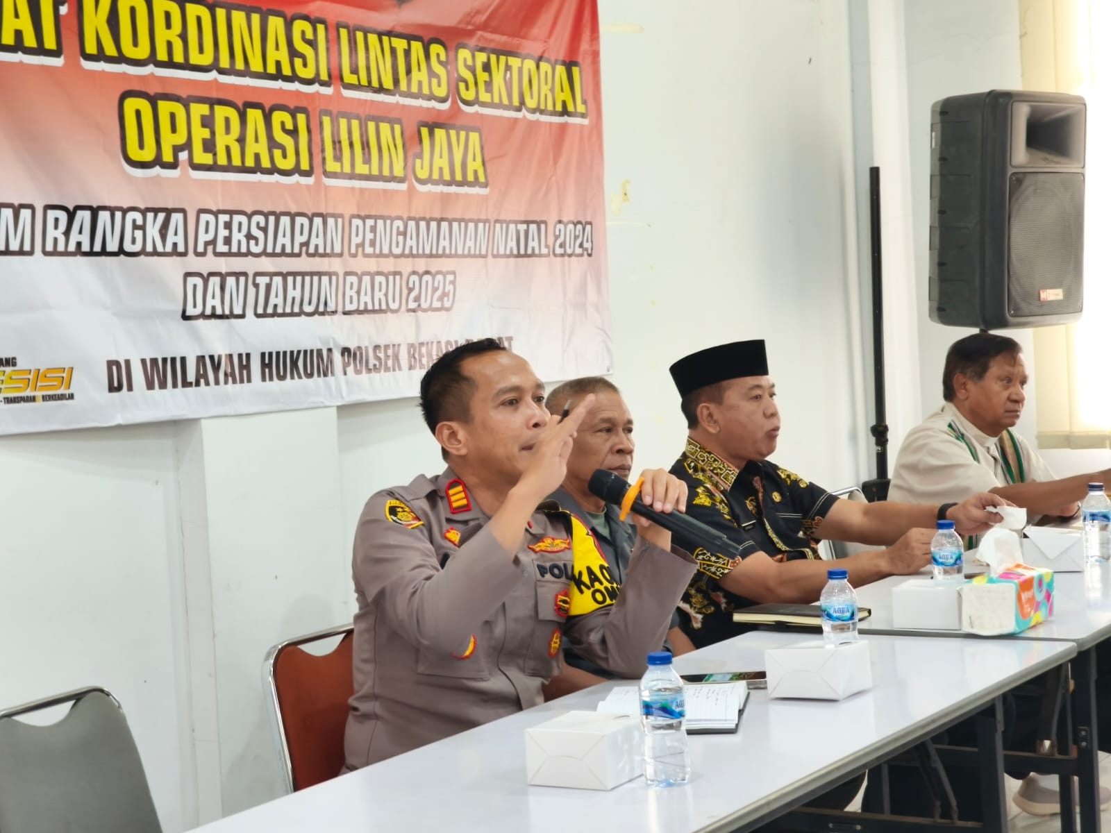 Kapolsek Bekasi Barat Pimpin Rapat Koordinasi Lintas Sektoral Untuk Pengamanan Nataru 2024