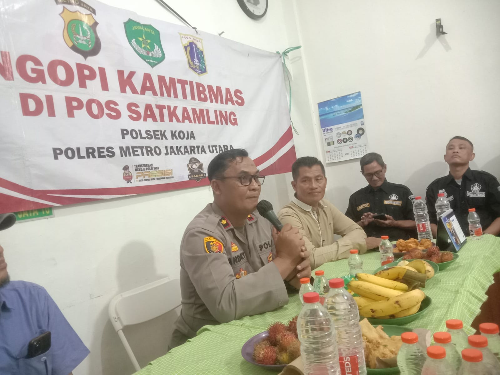 Kapolsek Koja Gelar Ngopi Kamtibmas, Warga Tugu Selatan Diajak Perkuat Keamanan Lingkungan