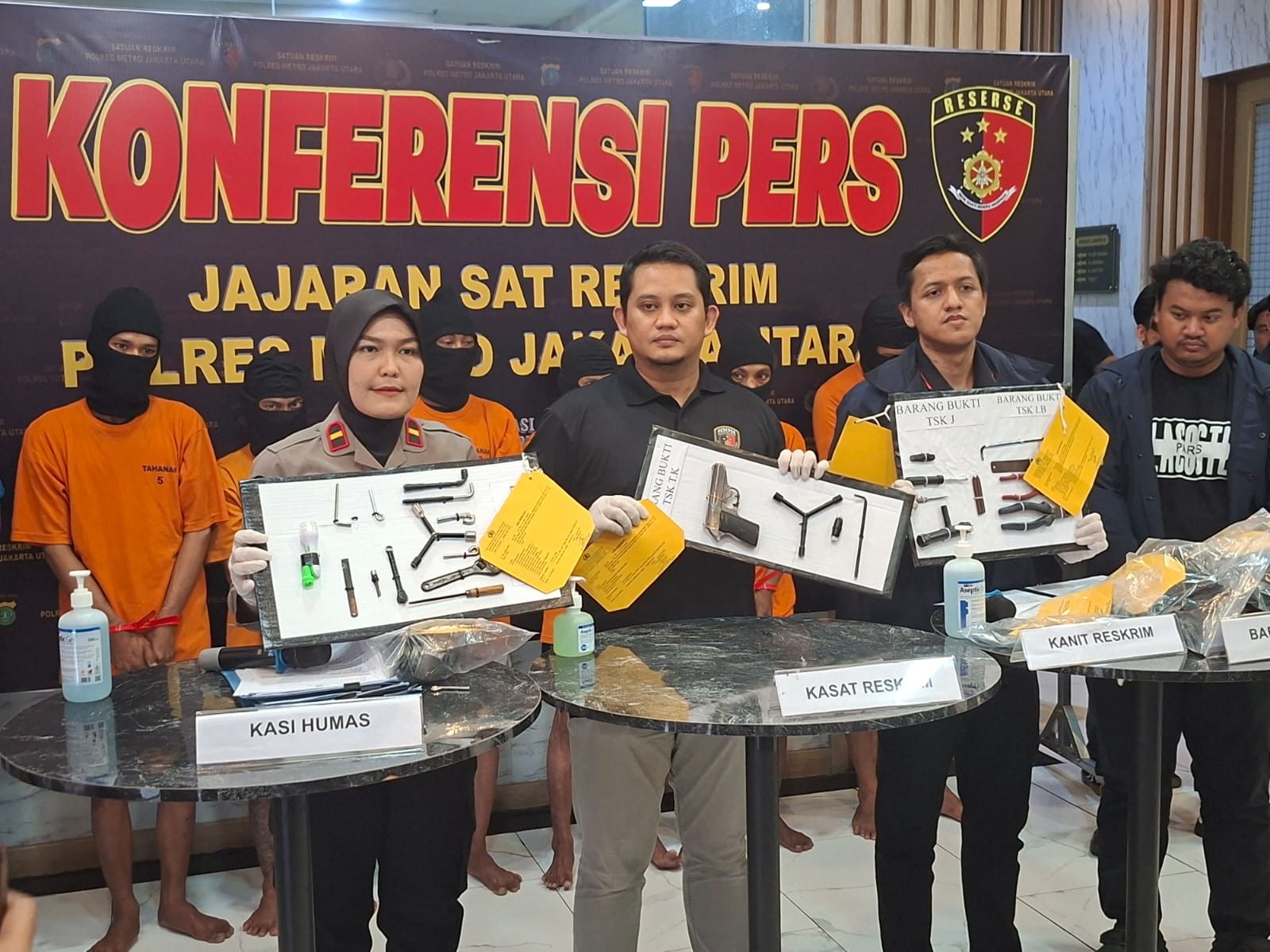 Polres Metro Jakarta Utara Tangkap Enam Pelaku Curanmor yang Beraksi di Koja dan Cilincing