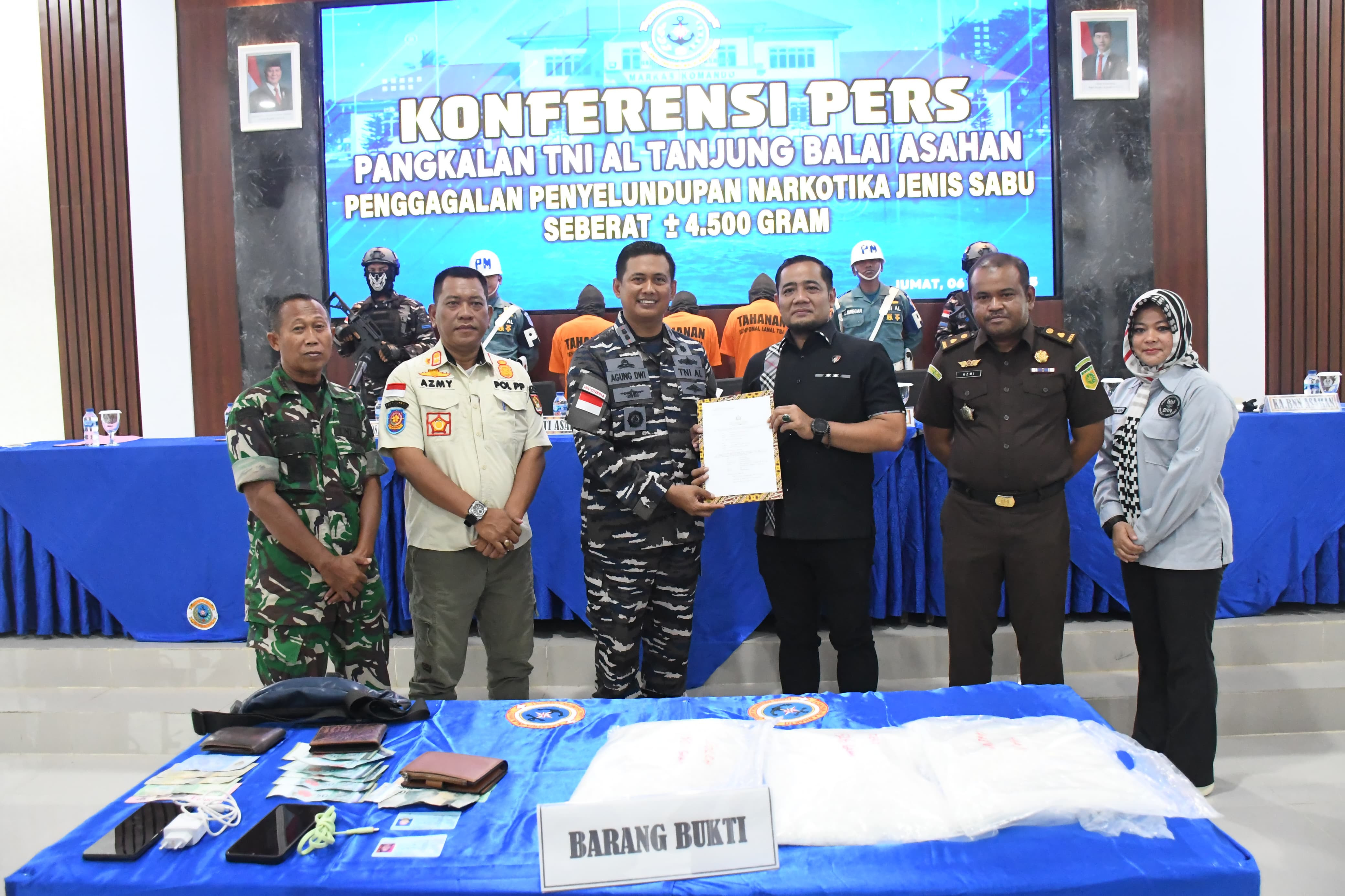 TNI AL Kembali Berhasil Gagalkan Penyelundupan 4,5 Kg Sabu di Perairan Asahan