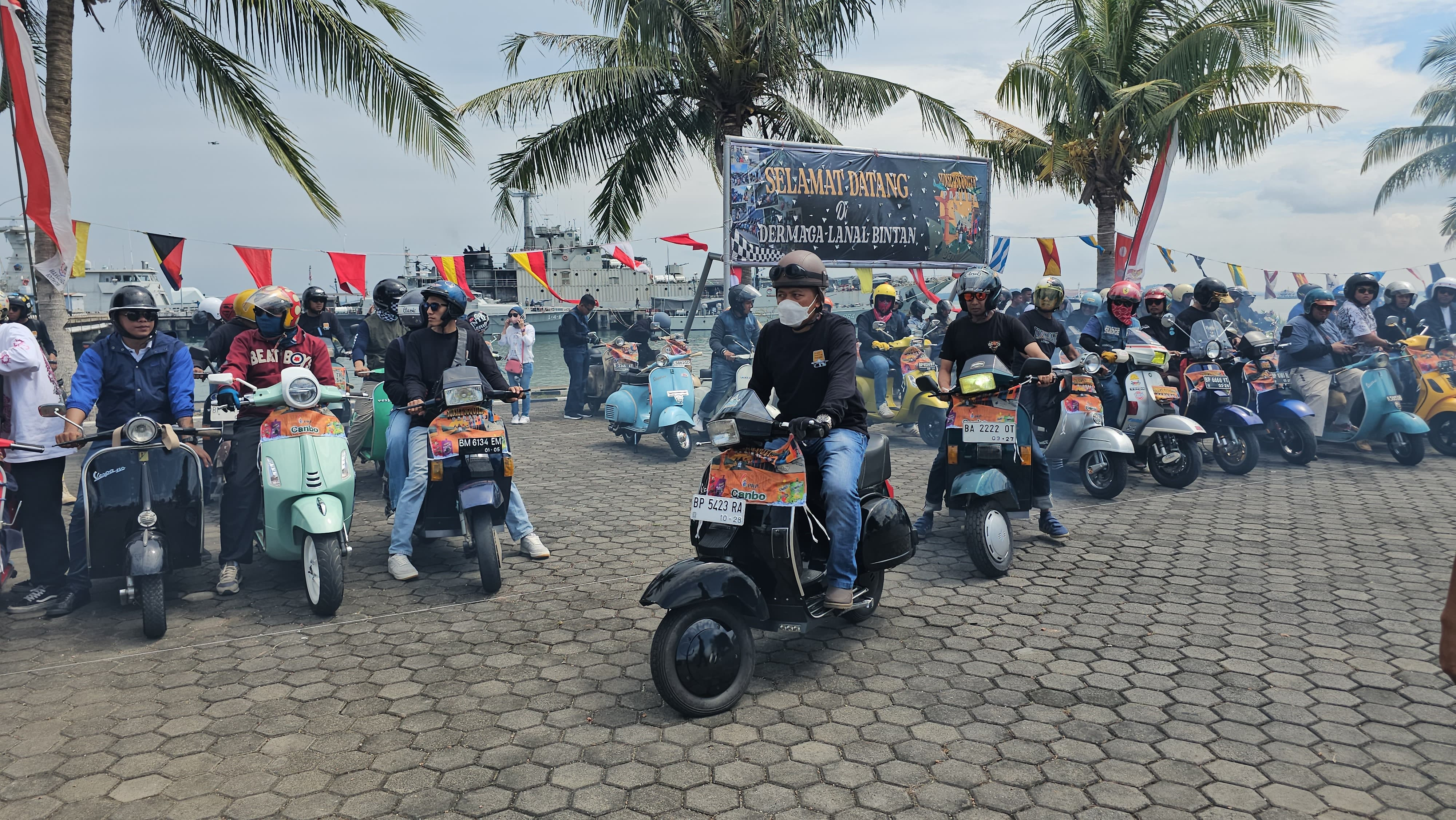 Danlanal Bintan Ikuti Sunset Scooter Parade 2025, Start Dermaga Lanal Bintan dan Finish Tanjungpinang