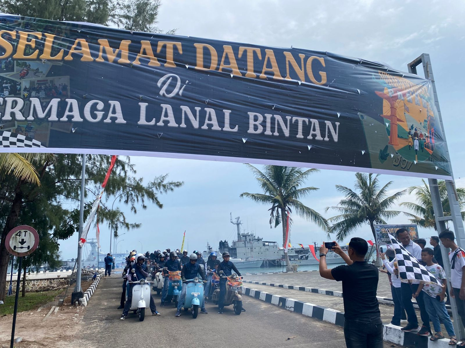 Danlanal Bintan Ikuti Sunset Scooter Parade 2025, Start Dermaga Lanal Bintan dan Finish Tanjungpinang