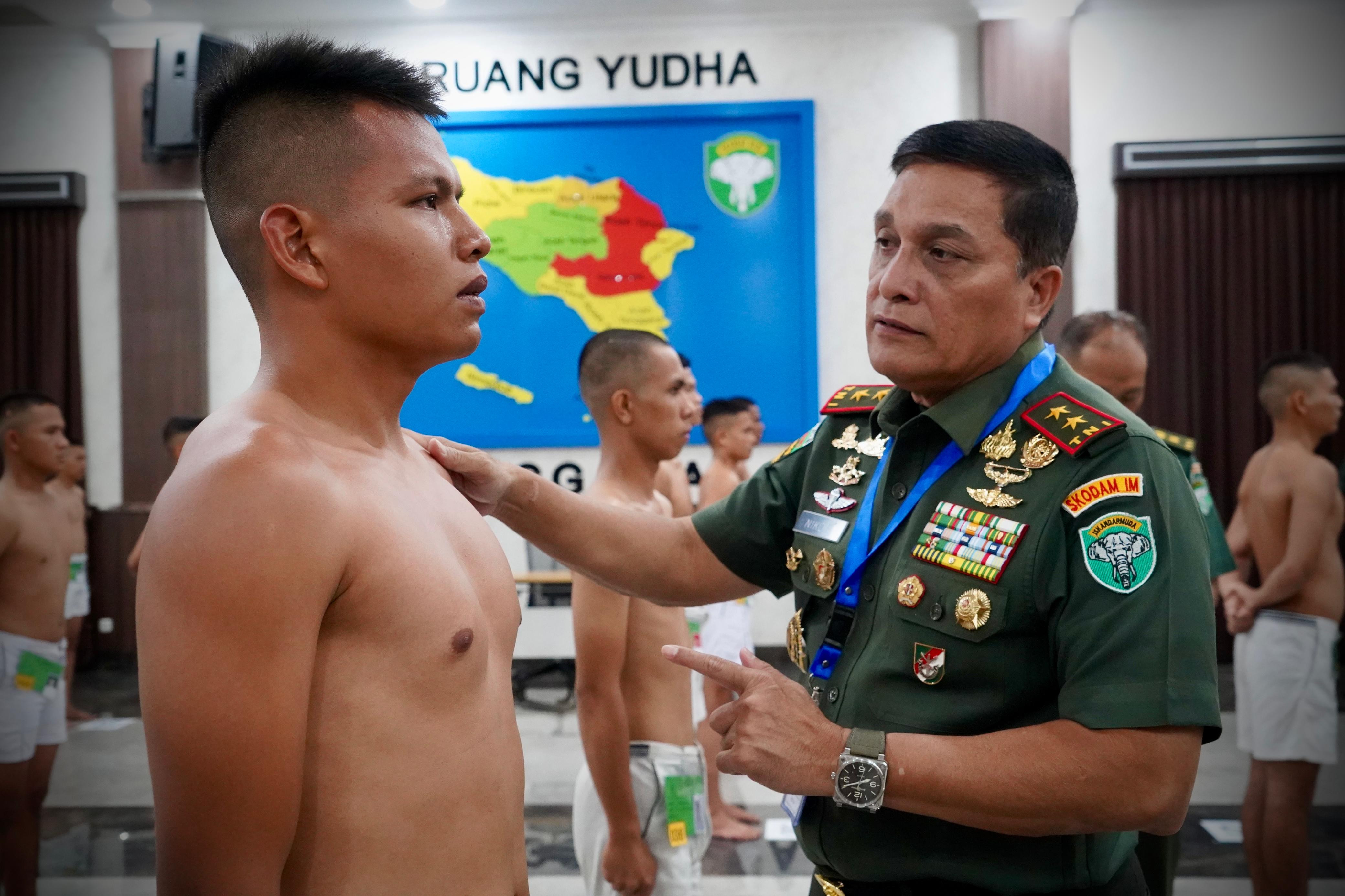 Demi dapatkan calon Prajurit yang berkualitas dan terbaik, Pangdam IM Awasi Ketat Seleksi Cata PK TNI AD