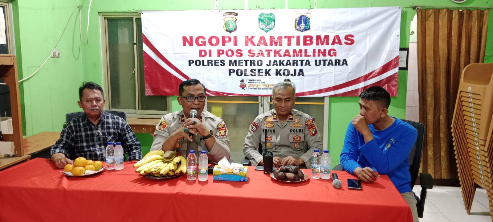 Kapolsek Koja Gelar Ngopi Kamtibmas, Ajak Warga Bersinergi Cegah Tawuran dan Kejahatan