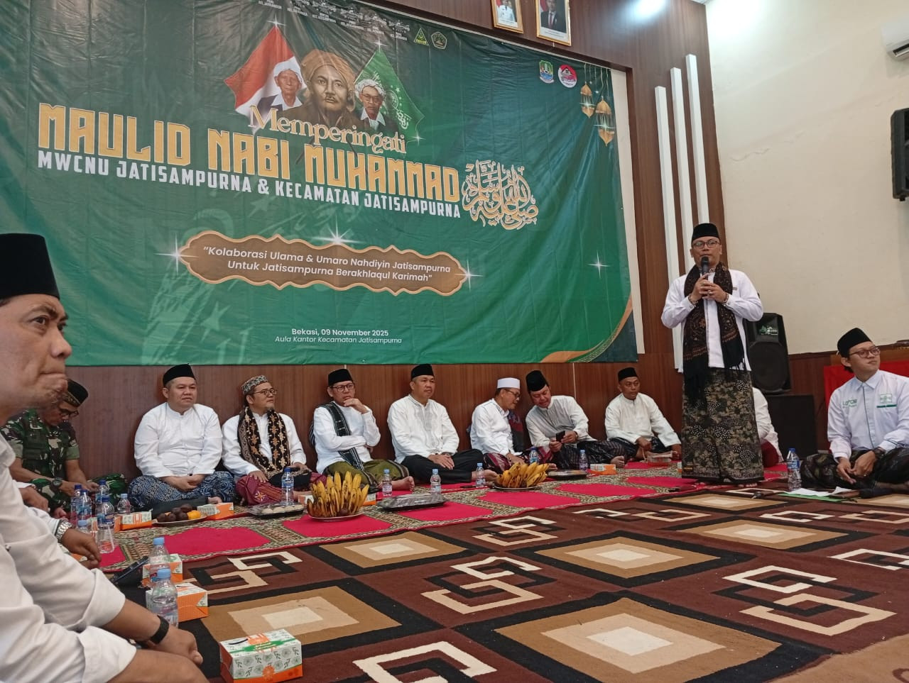 Jamin Kelancaran Maulid Nabi SAW, Polsek Jatisampurna Amankan Acara "Kolaborasi Ulama & Umaro" MWC NU