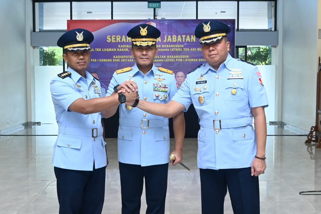 Danlanud Sultan Hasanuddin Pimpin Sertijab Kadislog dan Kadispotdirga