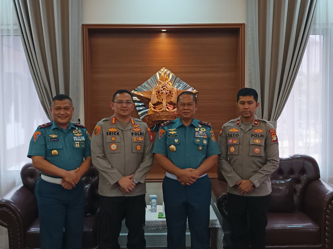 Kapolres Metro Jakarta Utara Kunjungi Mako Puspomal TNI AL, Perkuat Sinergi TNI–Polri
