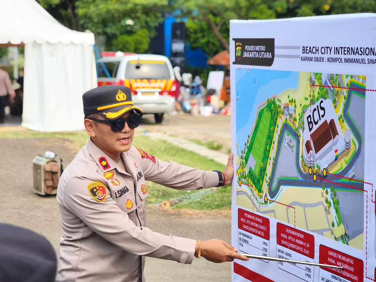 Polsek Pademangan Gelar TWG dan Apel Pengamanan Konser Virtual PLAVE di Ancol, Pastikan Keamanan Berjalan Kondusif
