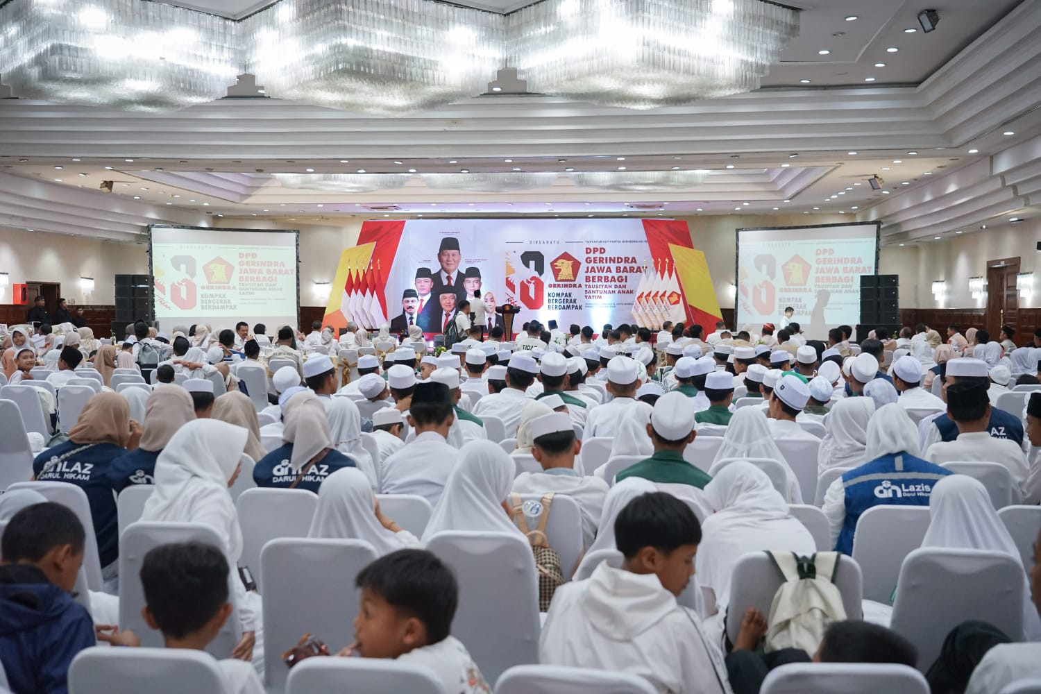 Gerindra Jabar Rayakan HUT ke-18 dengan Tausiyah dan Santunan bagi 500 Anak Yatim