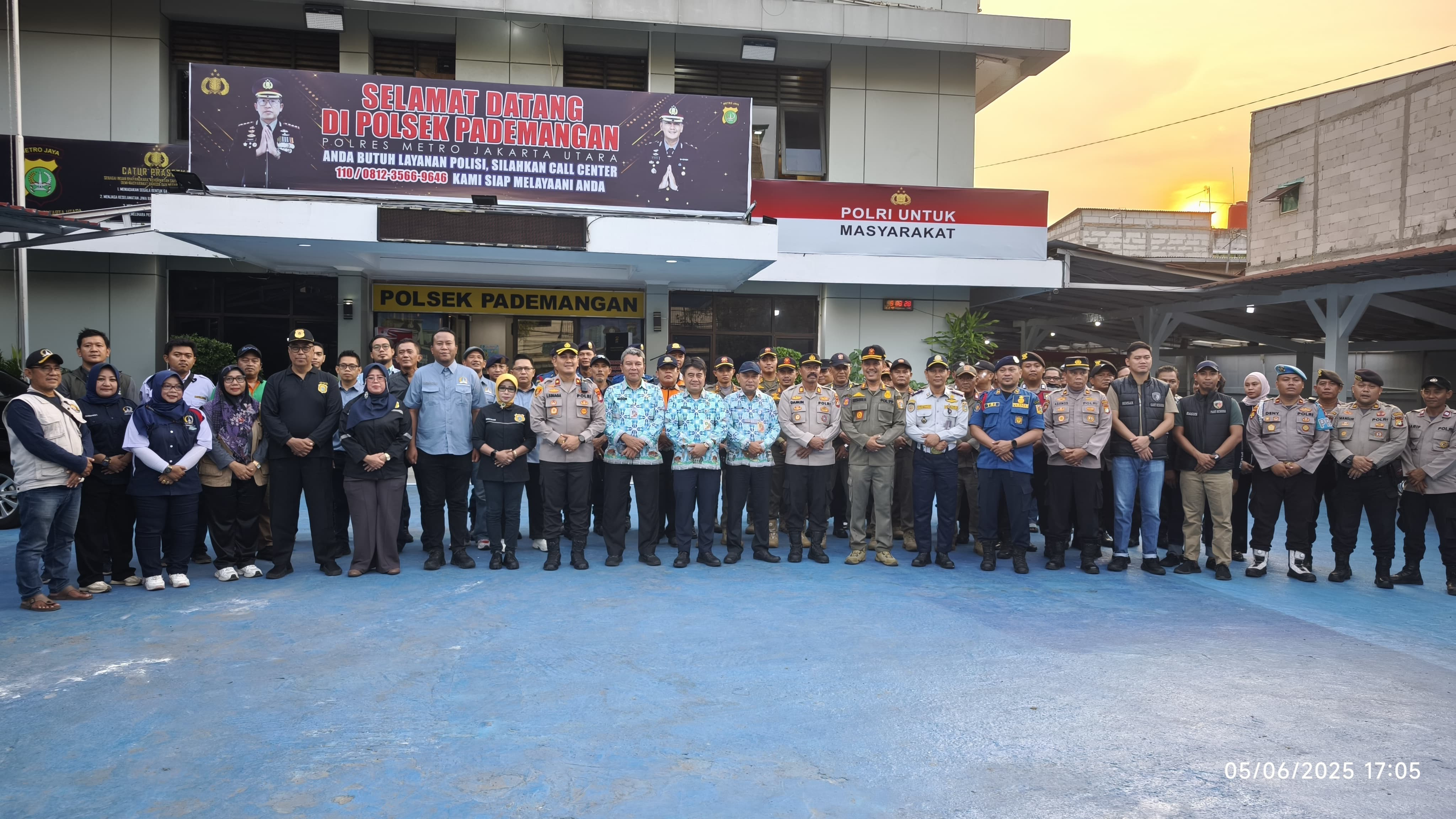 Polsek Pademangan Gelar Apel Bersama Pengamanan Malam Idul Adha 1446 H, Gandeng Lintas Instansi