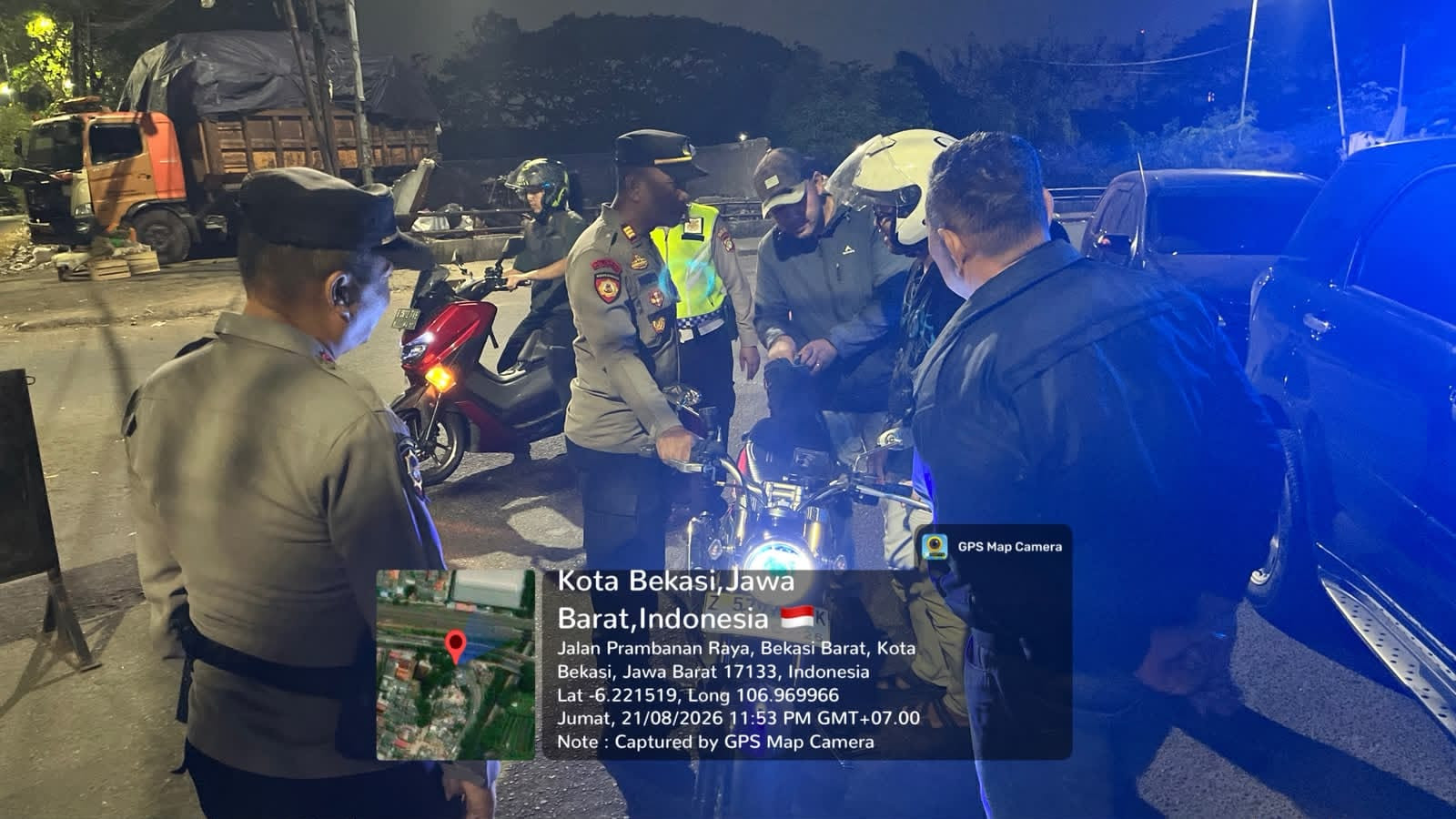 Jaga Jakarta On The Spot, Waka Polsek Bekasi Barat Pimpin KRYD dan Razia Stasioner Cegah Tawuran