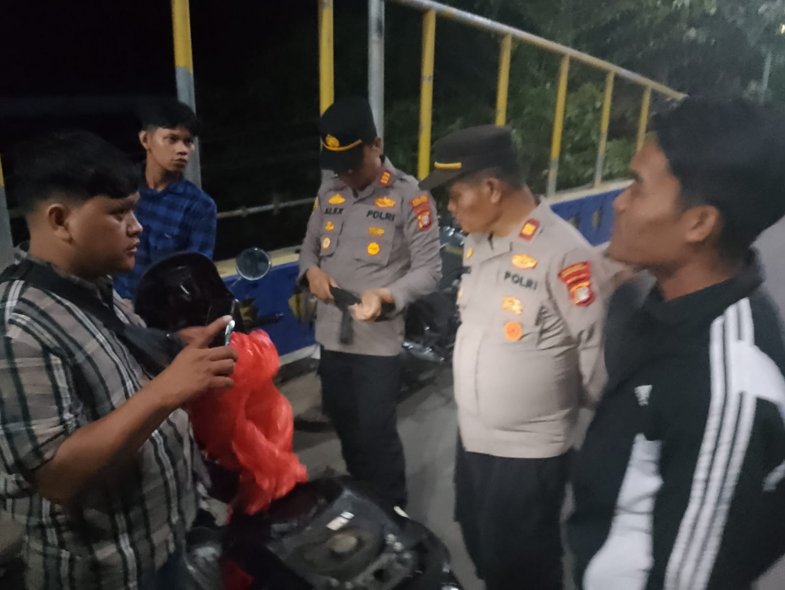 Polsek Cabangbungin Gencarkan Operasi Kejahatan Jalanan antisipasi Guntibmas di wilayah hukum Polsek Cabangbungin Polres Metro Bekasi