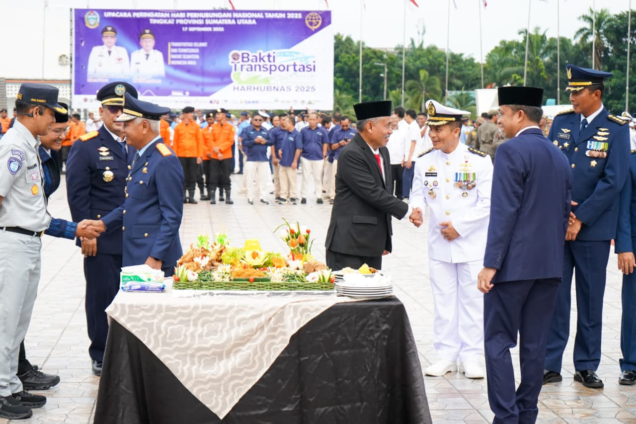 Asops Dankodaeral I Hadiri Upacara Hari Perhubungan Nasional Tingkat Sumatera Utara