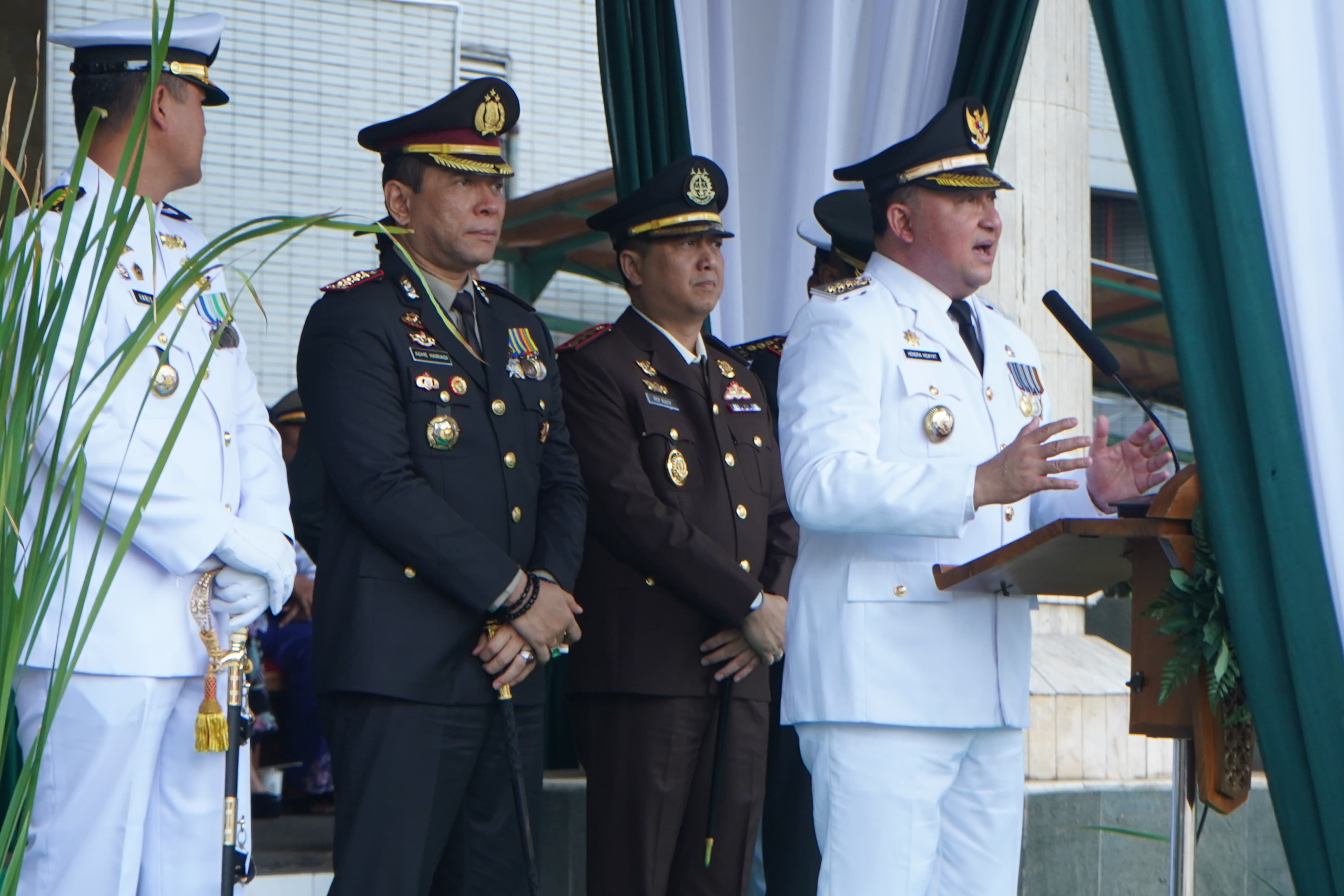Kapolres Metro Jakarta Utara Bersama Forkopimko Hadiri HUT ke-81 TNI