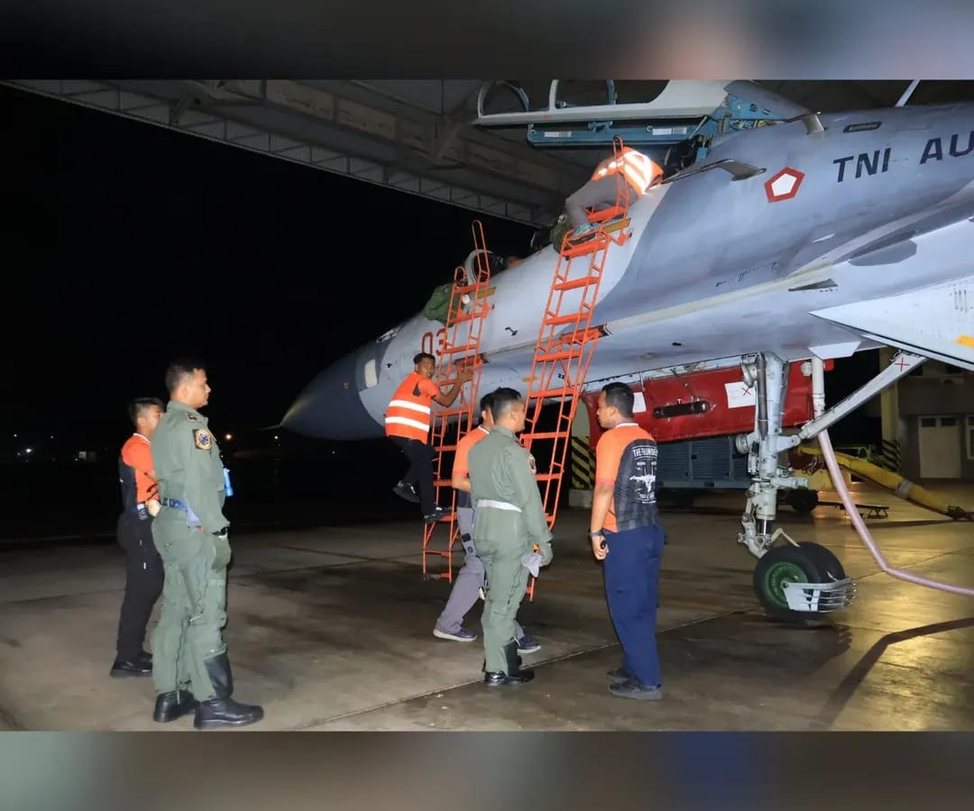Tingkatkan Profisiensi Penerbang, Lanud Sultan Hasanuddin Gelar Latihan Terbang Malam