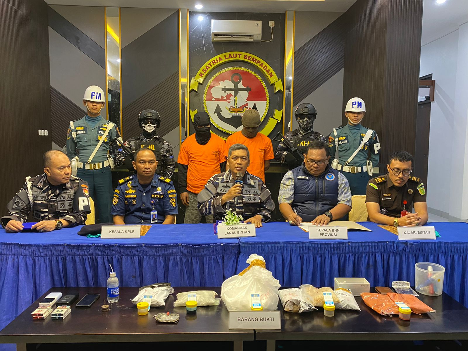 Lanal Bintan Berhasil Gagalkan Penyelundupan Narkotika di Perairan Selat Riau