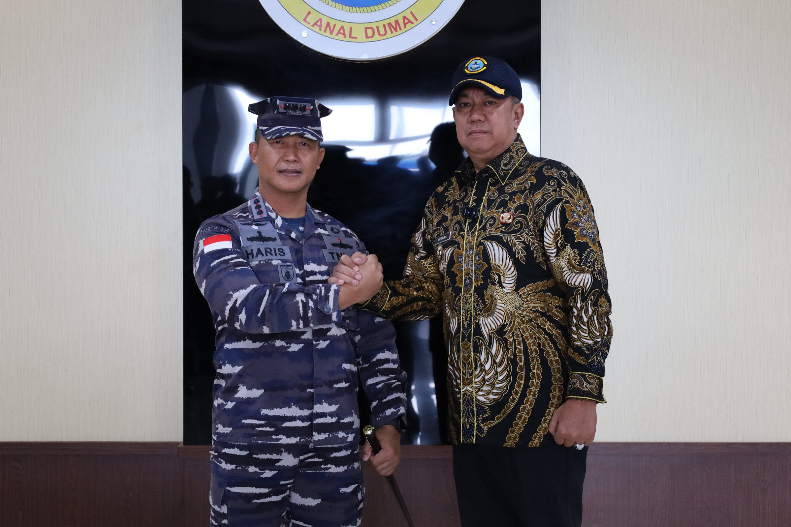 Komandan Lanal Dumai Sambut Hangat Kunjungan Wakil Bupati Kepulauan Meranti