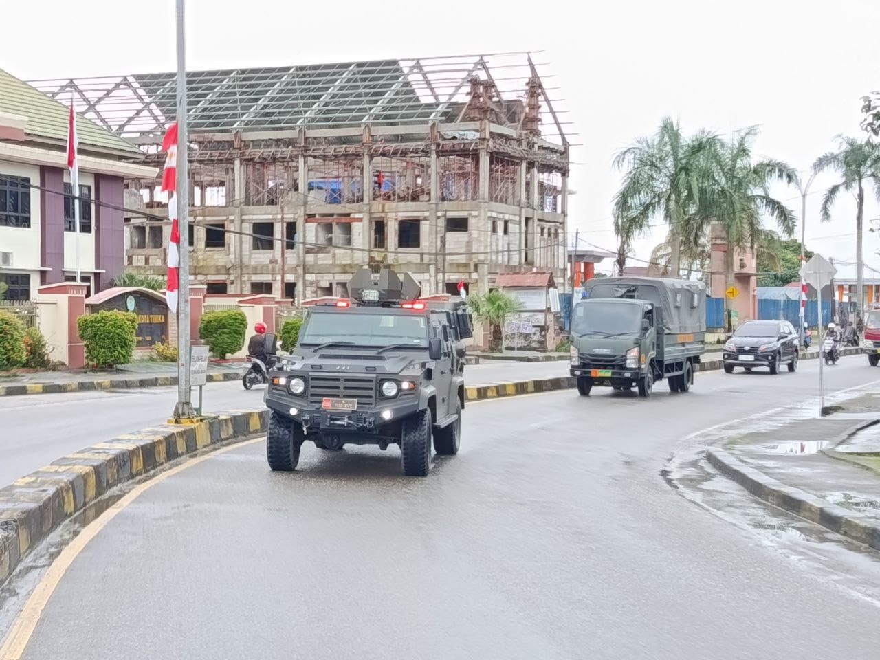 Jelang HUT Ke-80 TNI, Kodim 1710/Mimika Kembali Bersinergi Dengan GM FKPPI, Banser dan Pemuda Kerukunan Gelar Patroli Wilayah