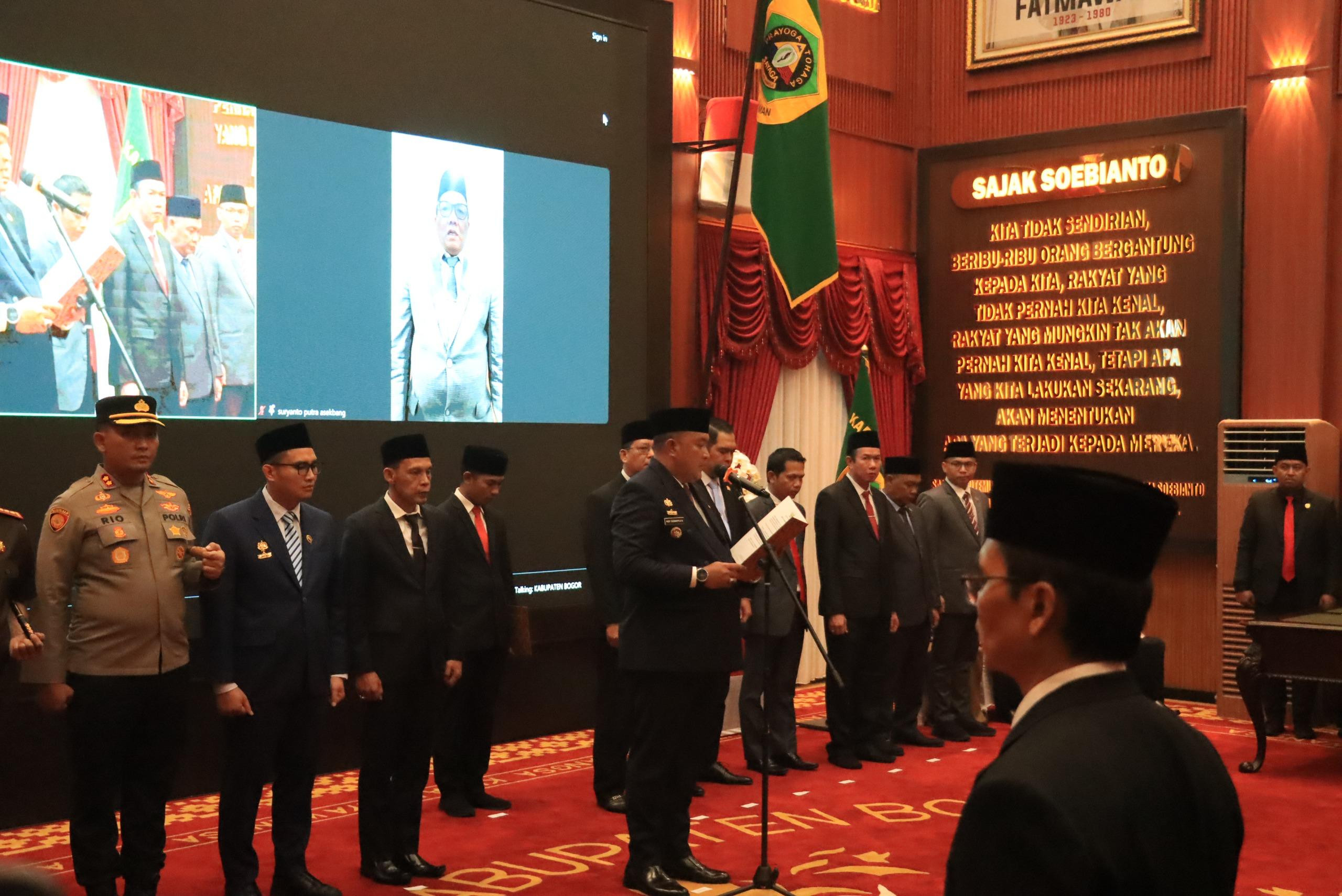 Kapolres Bogor Hadiri Pelantikan Pejabat Pimpinan Tinggi Pratama Pemkab Bogor