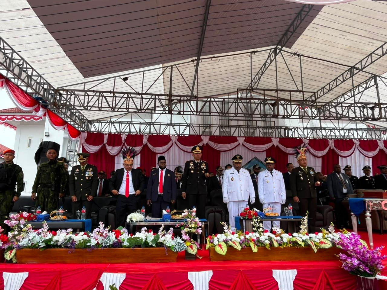 Upacara HUT ke-81 RI di Yahukimo Berlangsung Khidmat, Bupati Didimus Yahuli Pimpin Langsung