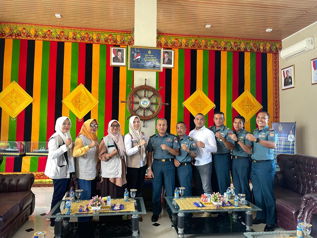 Lanal Sabang Gelar Rapat Koordinasi Dengan BFLF Untuk Penggalangan Donasi dan Penyaluran Bantuan Korban Banjir di Aceh