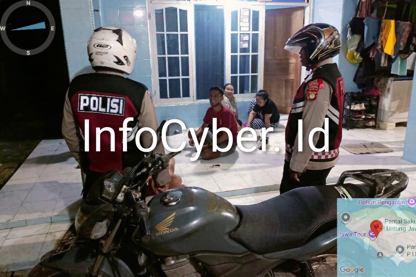 Patroli Malam Siskamling, Polsek Kepulauan Seribu Selatan Perkuat Keamanan dan Sosialisasikan Layanan 110