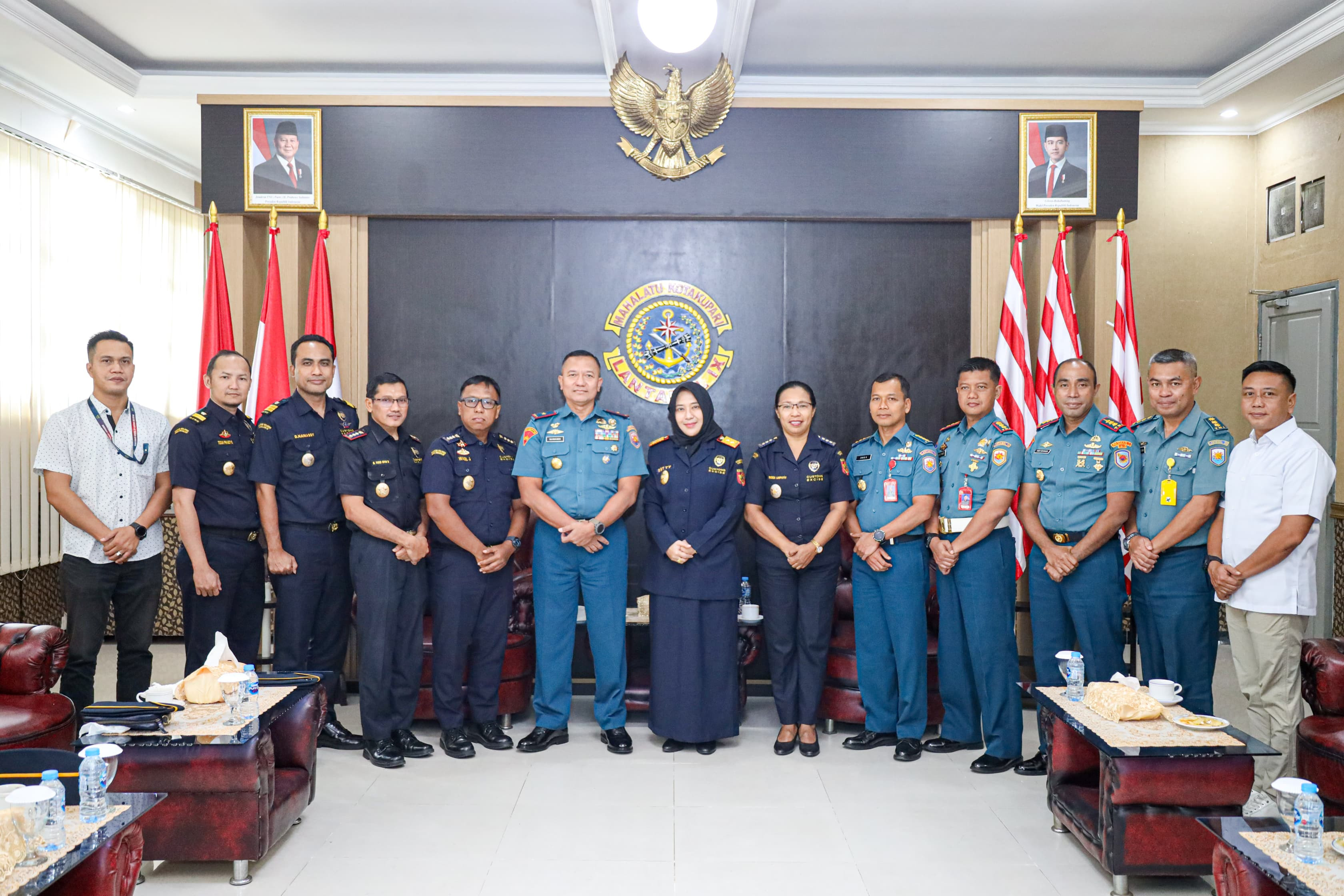 Danlantamal IX Ambon Terima Kunjungan Audiensi Kakanwil Bea dan Cukai Maluku