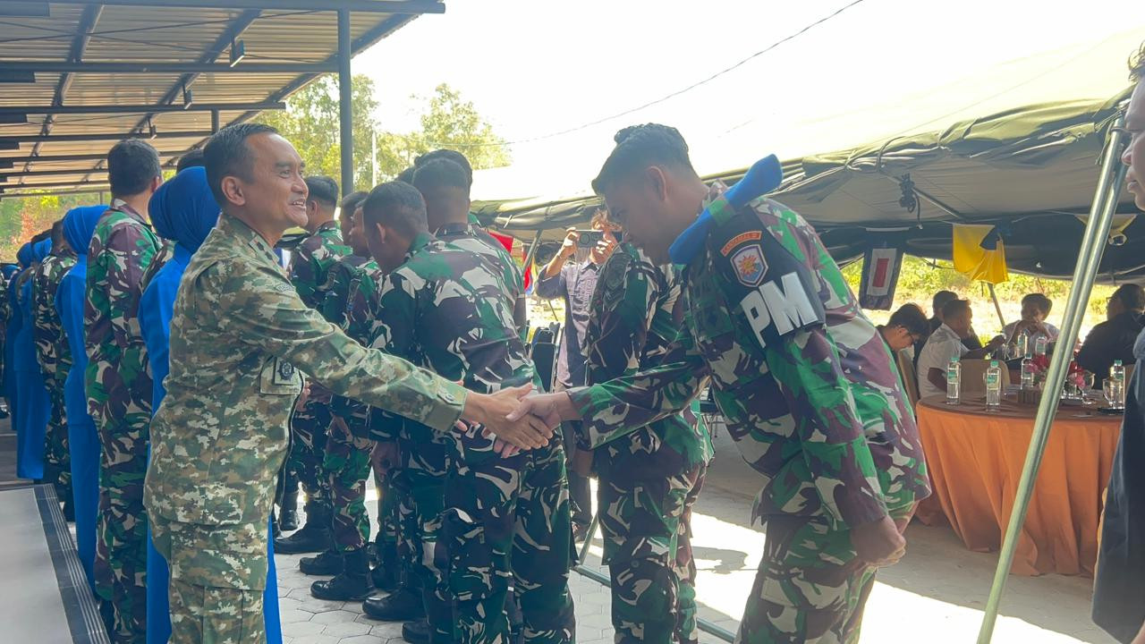 Prajurit dan Media Bersatu, Danlanal Bintan Pimpin Halal Bihalal di Mako Lanal Bintan