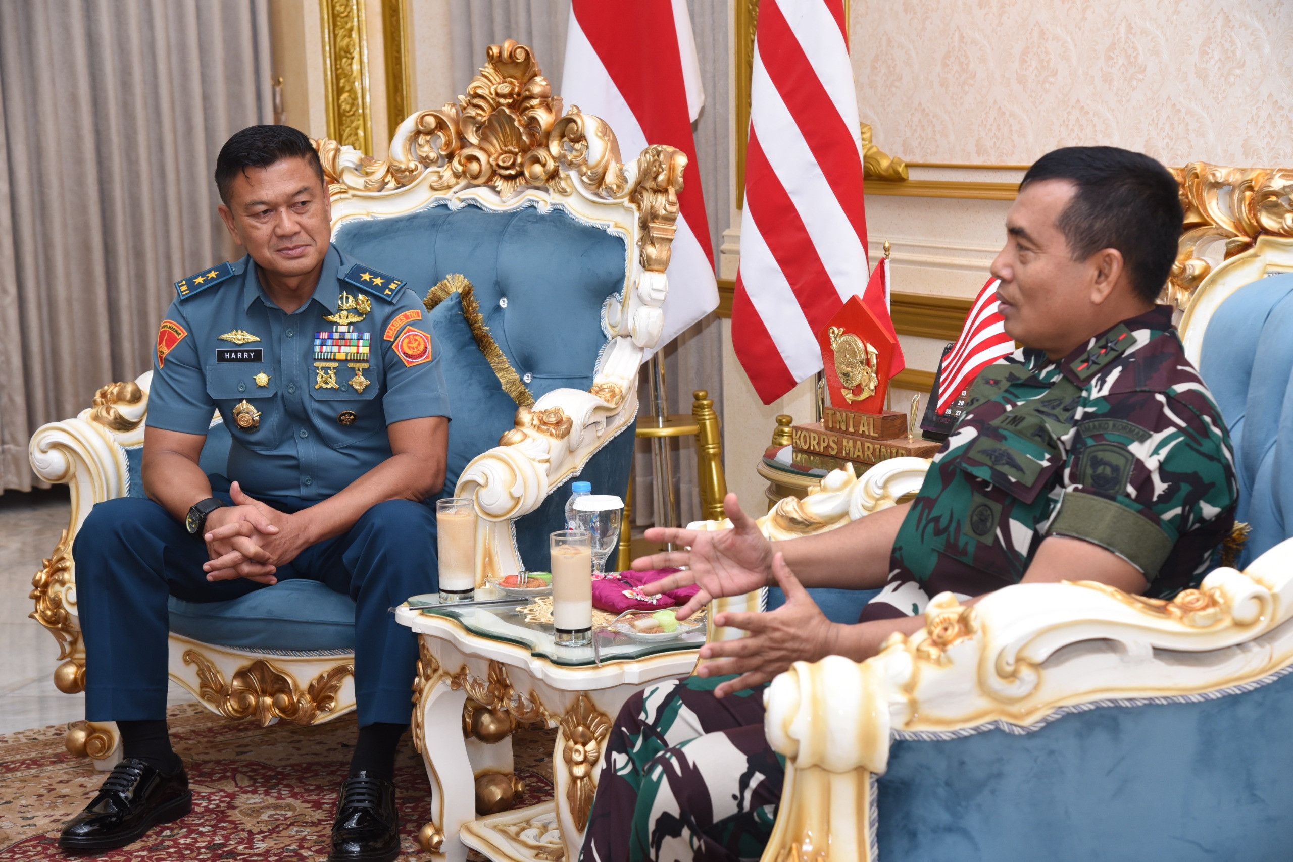 Dankormar Terima Laporan Kenaikan Pangkat Perwira Tinggi Korps Marinir
