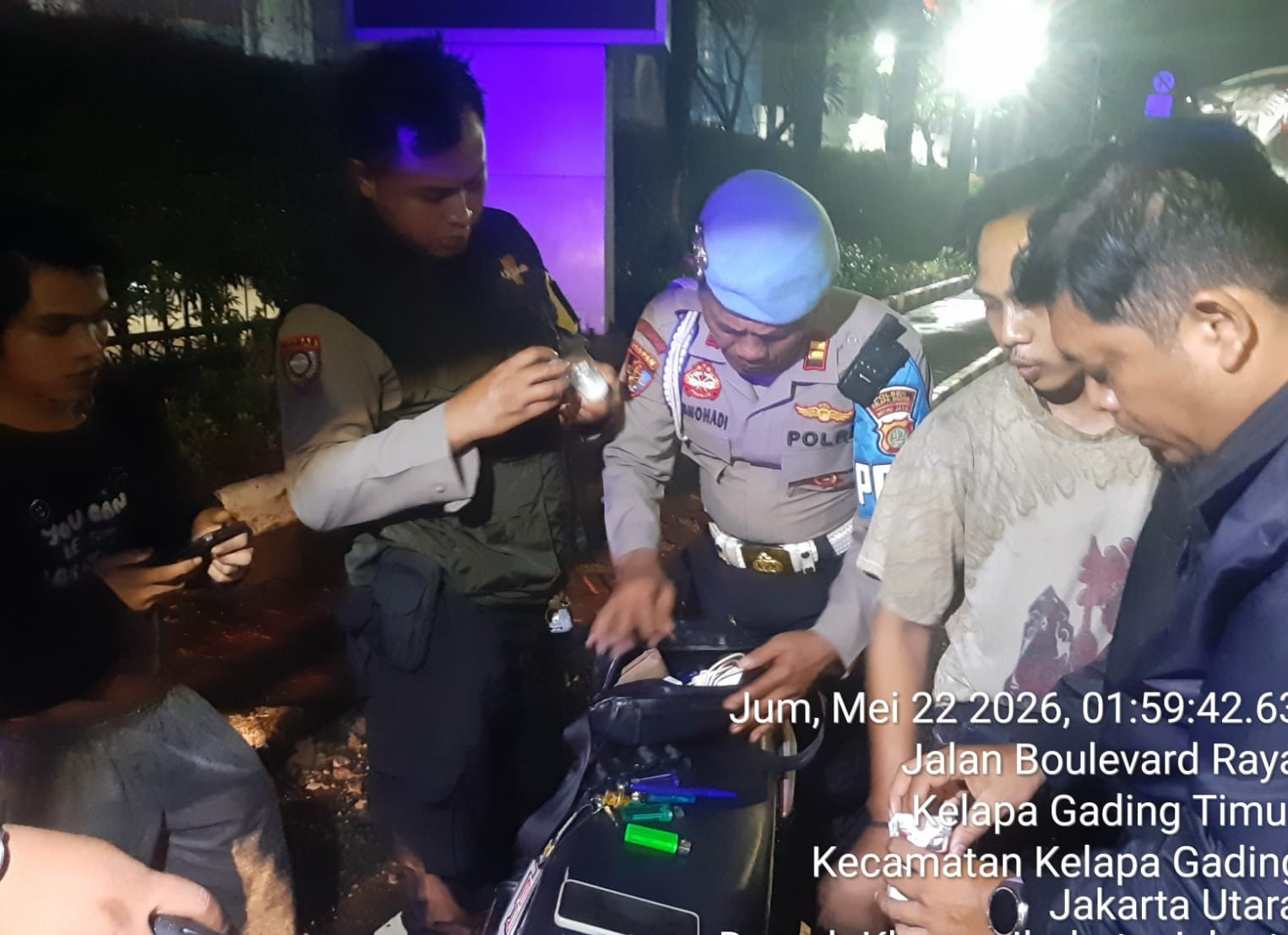 Polsek Kelapa Gading Gelar Patroli KRYD Dini Hari, Satu Motor Tanpa Surat Diamankan