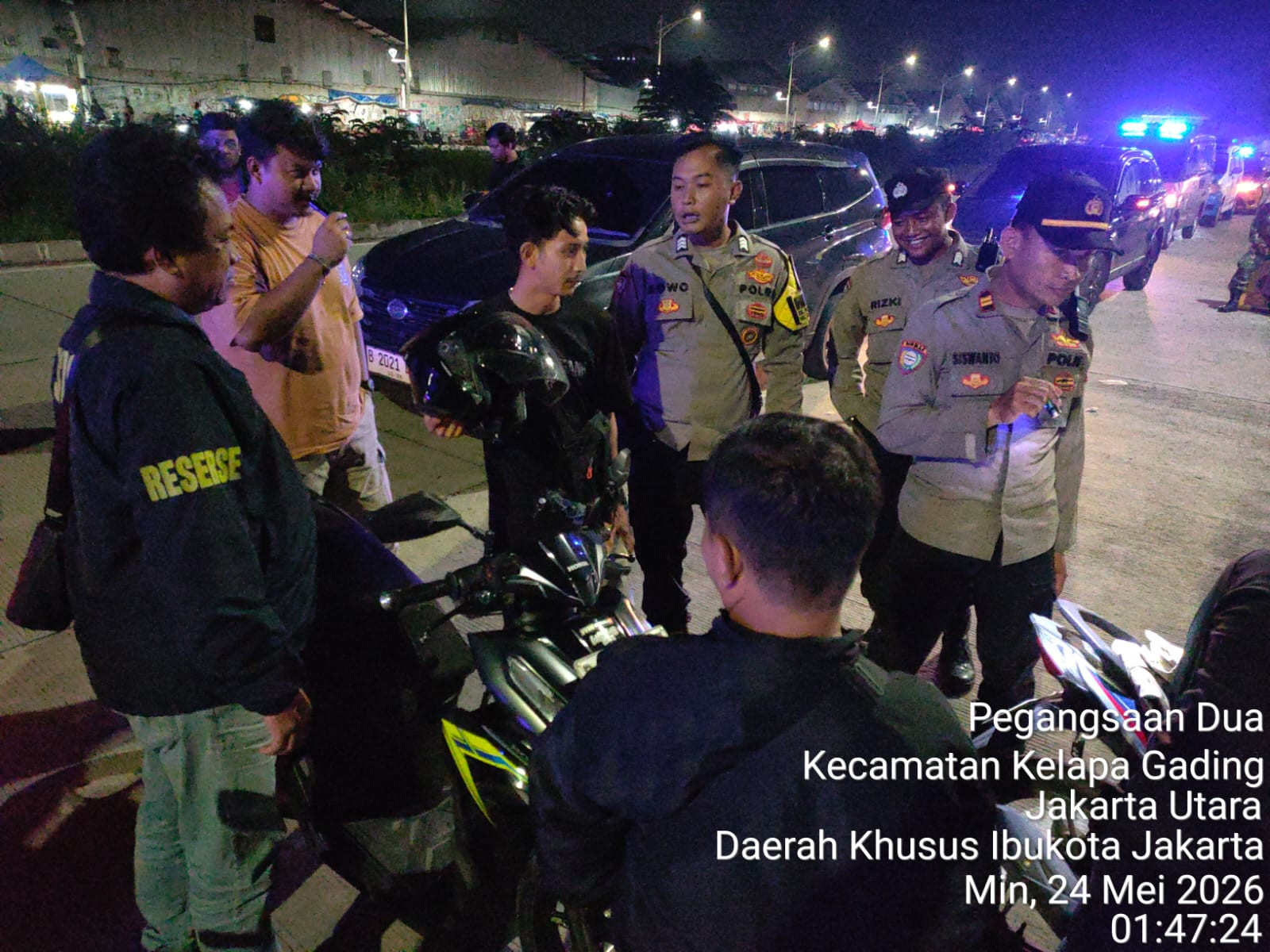 Polsek Kelapa Gading Intensifkan Patroli Dini Hari, Antisipasi Tawuran dan Kejahatan Jalanan