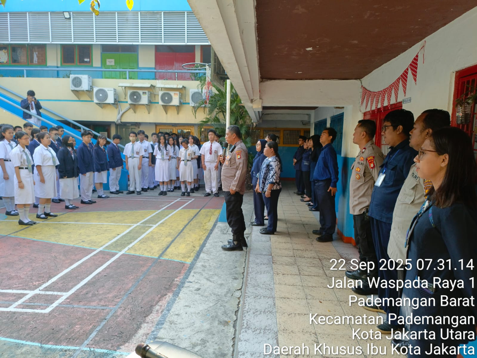 Polsek Pademangan Gelar Police Go to School, Sosialisasi Bahaya Narkoba di Sekolah Fajar Indah