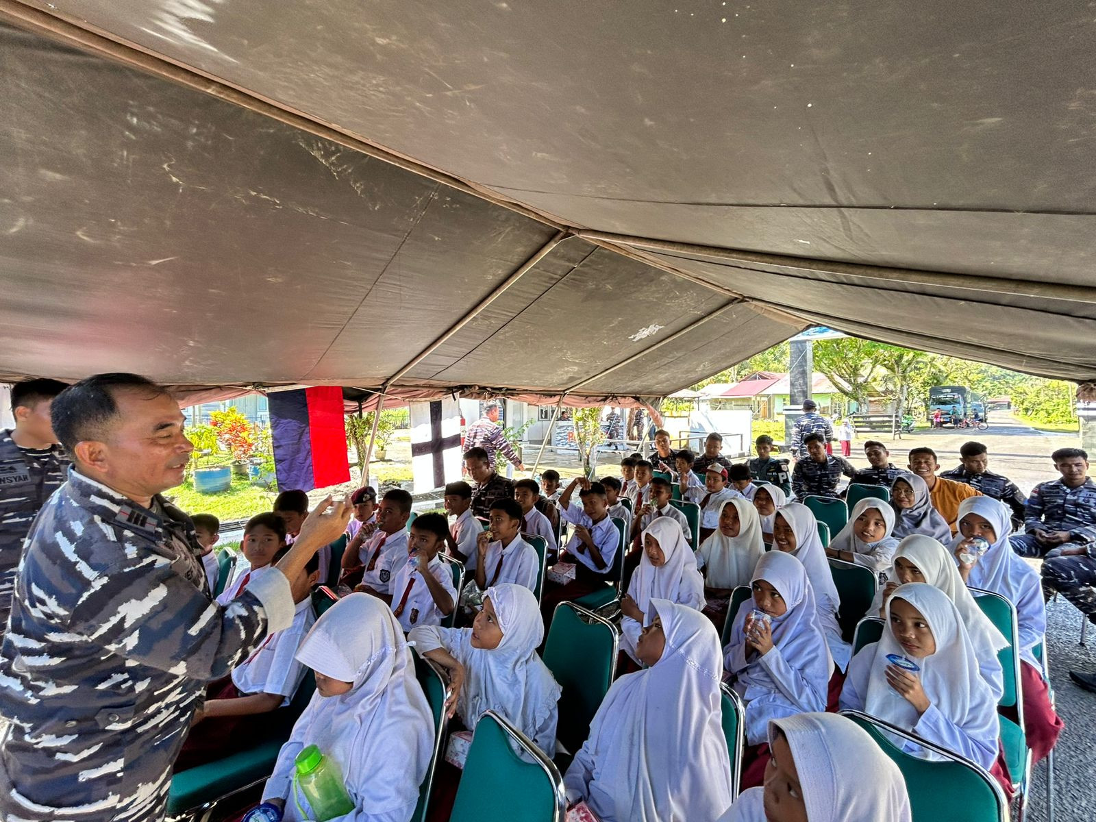 Semangat Jalesveva Jayamahe, Lanal Simeulue Ikuti Vicon Kunjungan Kepala Staf TNI Angkatan Laut Ke Dabo Singkep