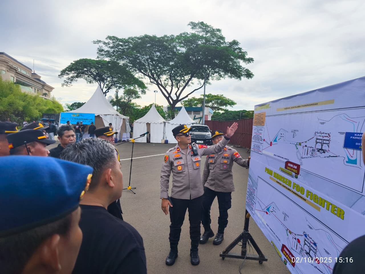 Polres Jakut Gelar Apel Pengamanan Konser Foo Fighters di Ancol