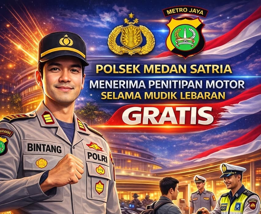 Polsek Medan Satria Sediakan Layanan Penitipan Motor Gratis Selama Mudik Lebaran