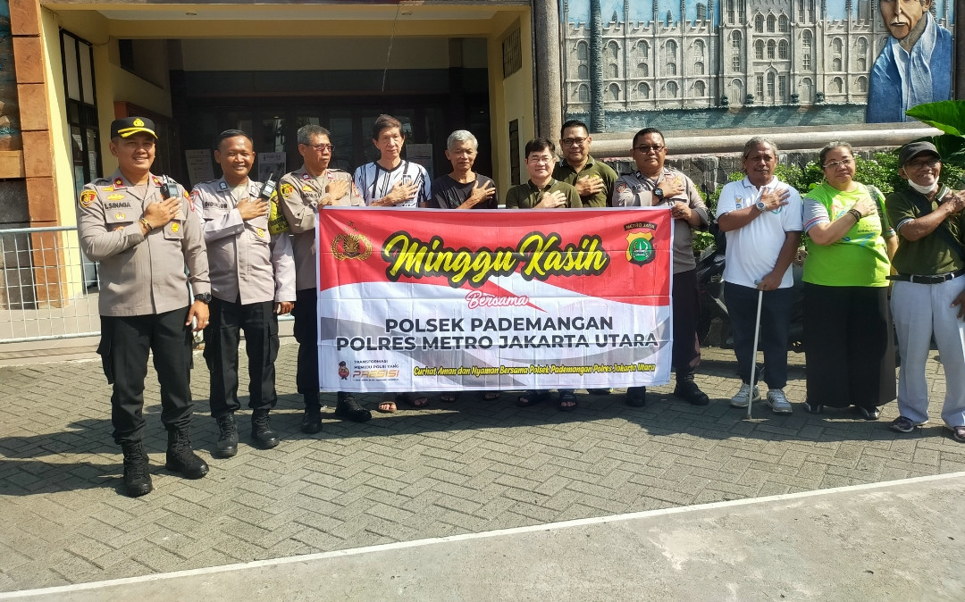 Polsek Pademangan Gelar “Minggu Kasih” di Gereja St. Alfonsus Rodriguez, Wujudkan Polisi yang Humanis dan Responsif