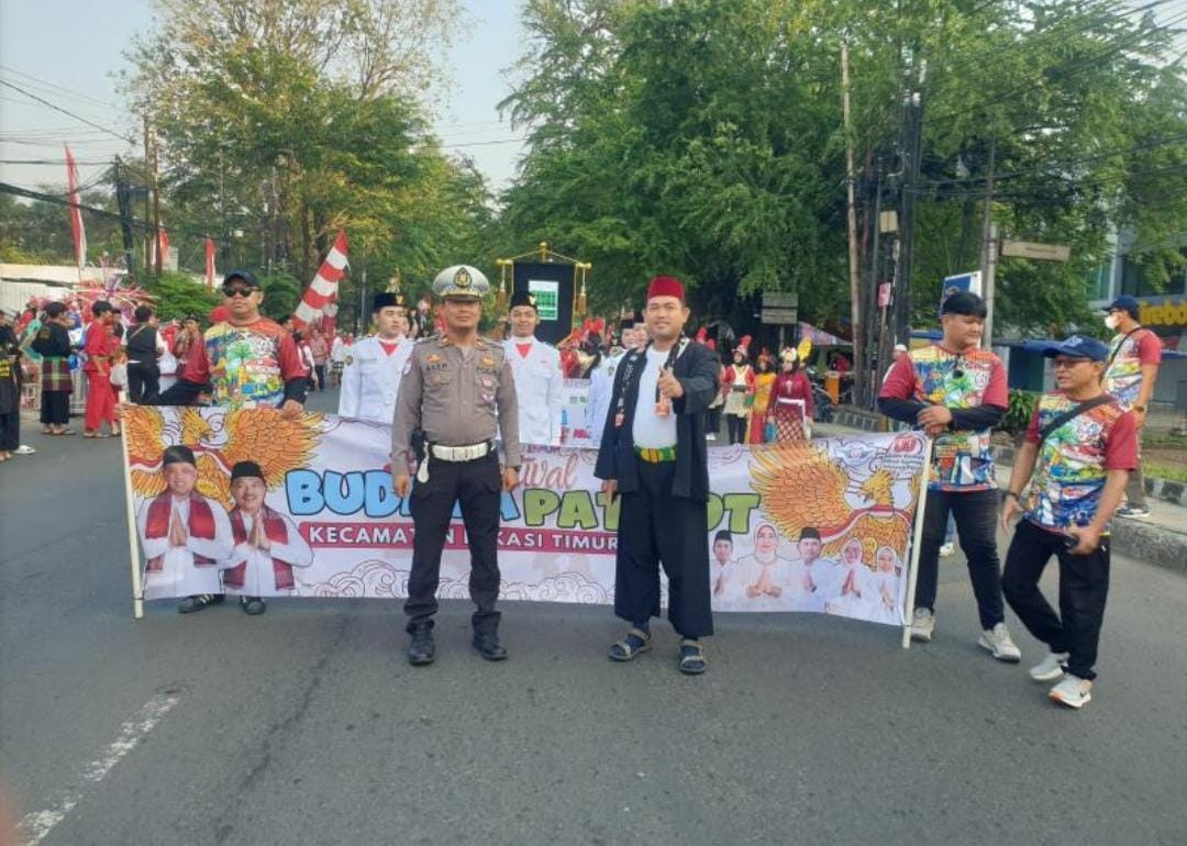 Kawal Ketat Konvoi Festival Budaya Patriot Menuju Lapangan Multiguna Bekasi Timur