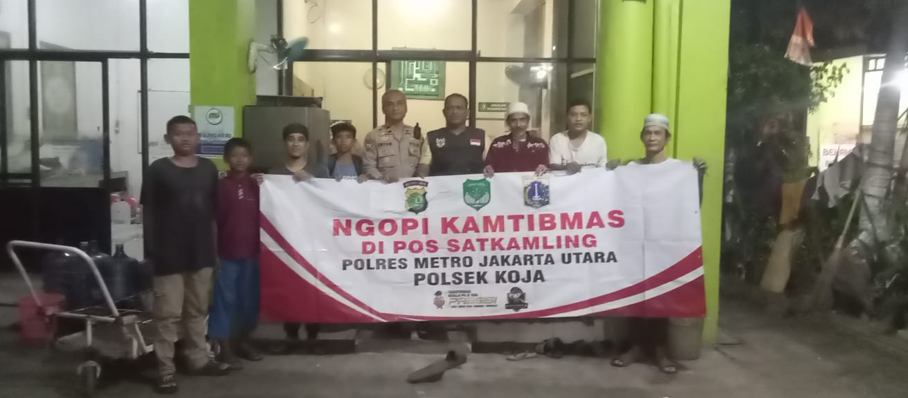 Polsek Koja Gelar " Ngopi Kamtibmas " Bersama Warga di Masjid Jami Bahrul Falah