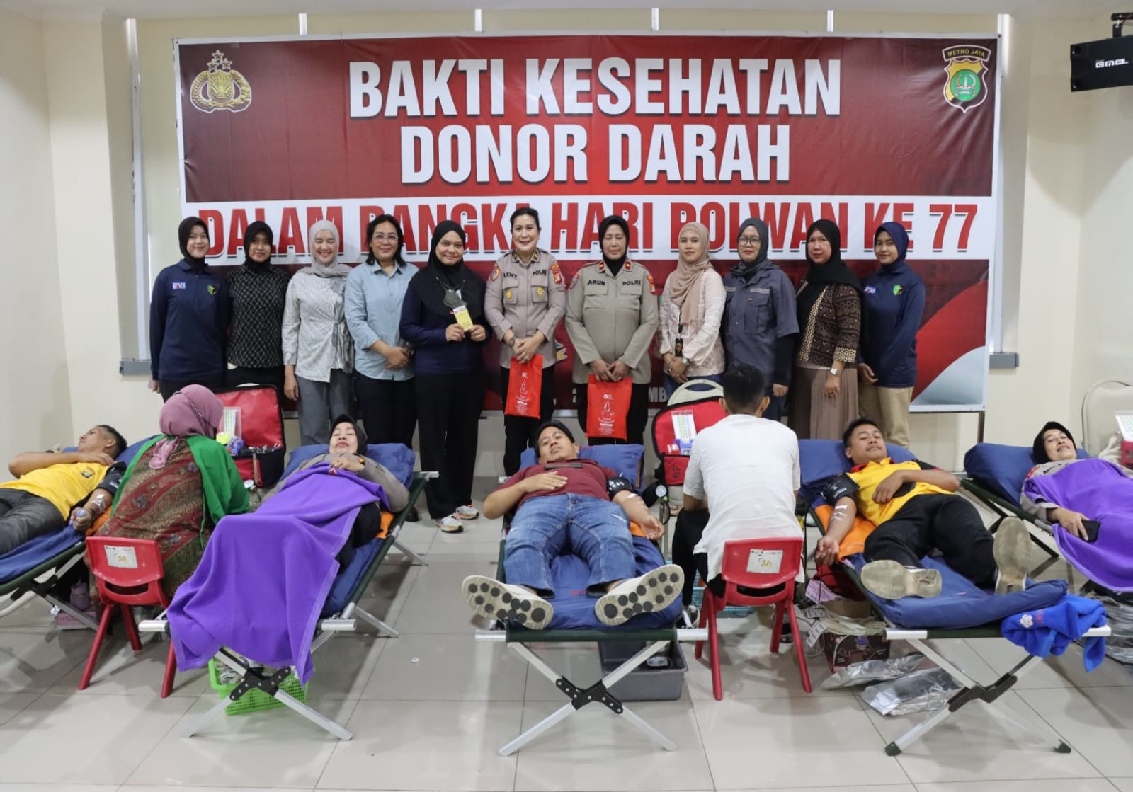 Polres Metro Jakarta Barat Gelar Donor Darah Sambut Hari Jadi Polwan ke-77