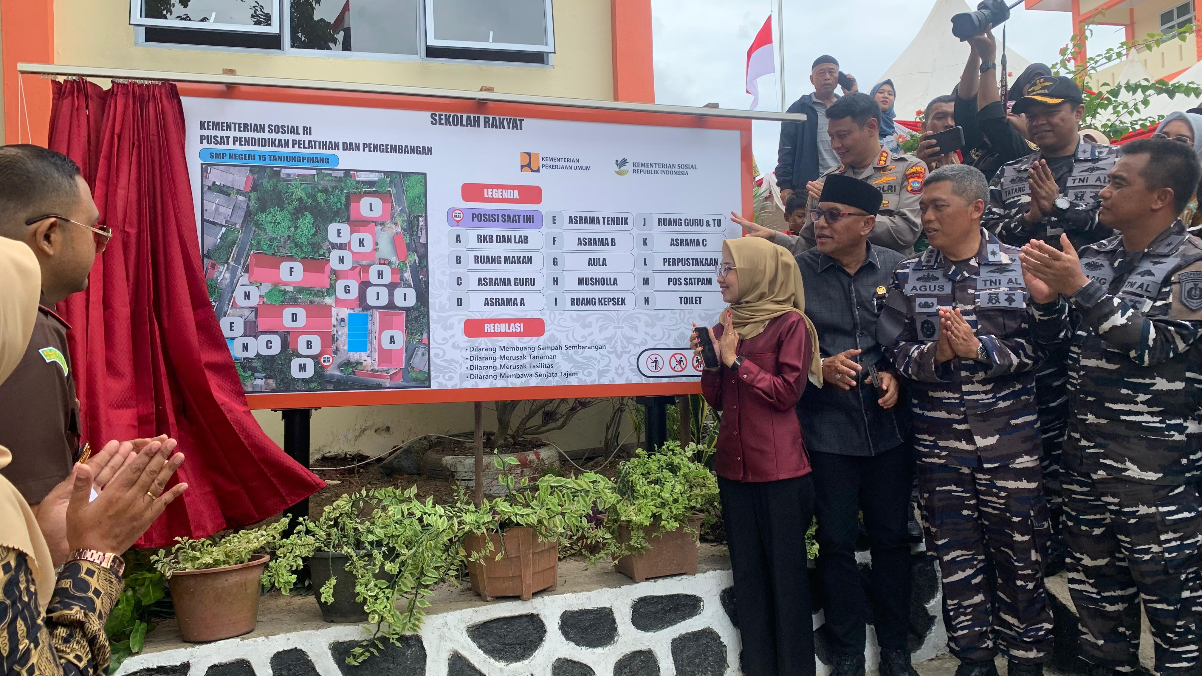 Danlanal Bintan Hadiri Peresmian Sekolah Rakyat di Tanjungpinang