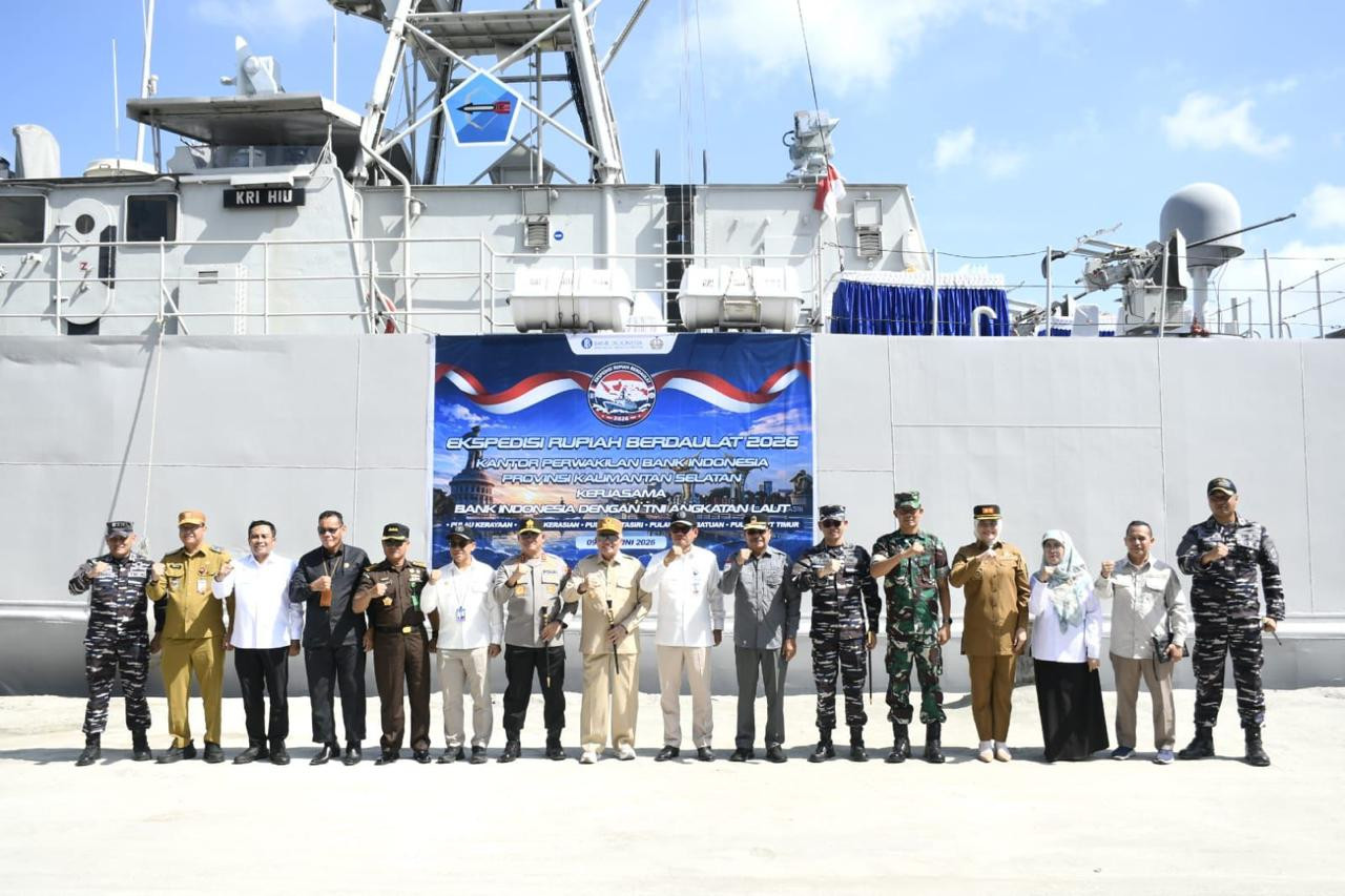 TNI AL dan BI Lepas Ekspedisi Rupiah Berdaulat 2026, Pastikan Uang Layak Edar di Wilayah 3T di Kalimantan Selatan