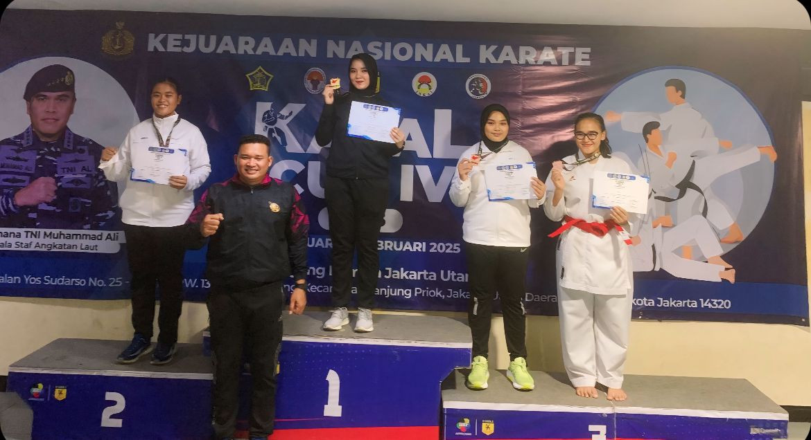 Prajurit Wanita Lantamal I Berhasil Sabet Juara Pada Kejurnas Karate Kasal Cup IV Tahun 2025