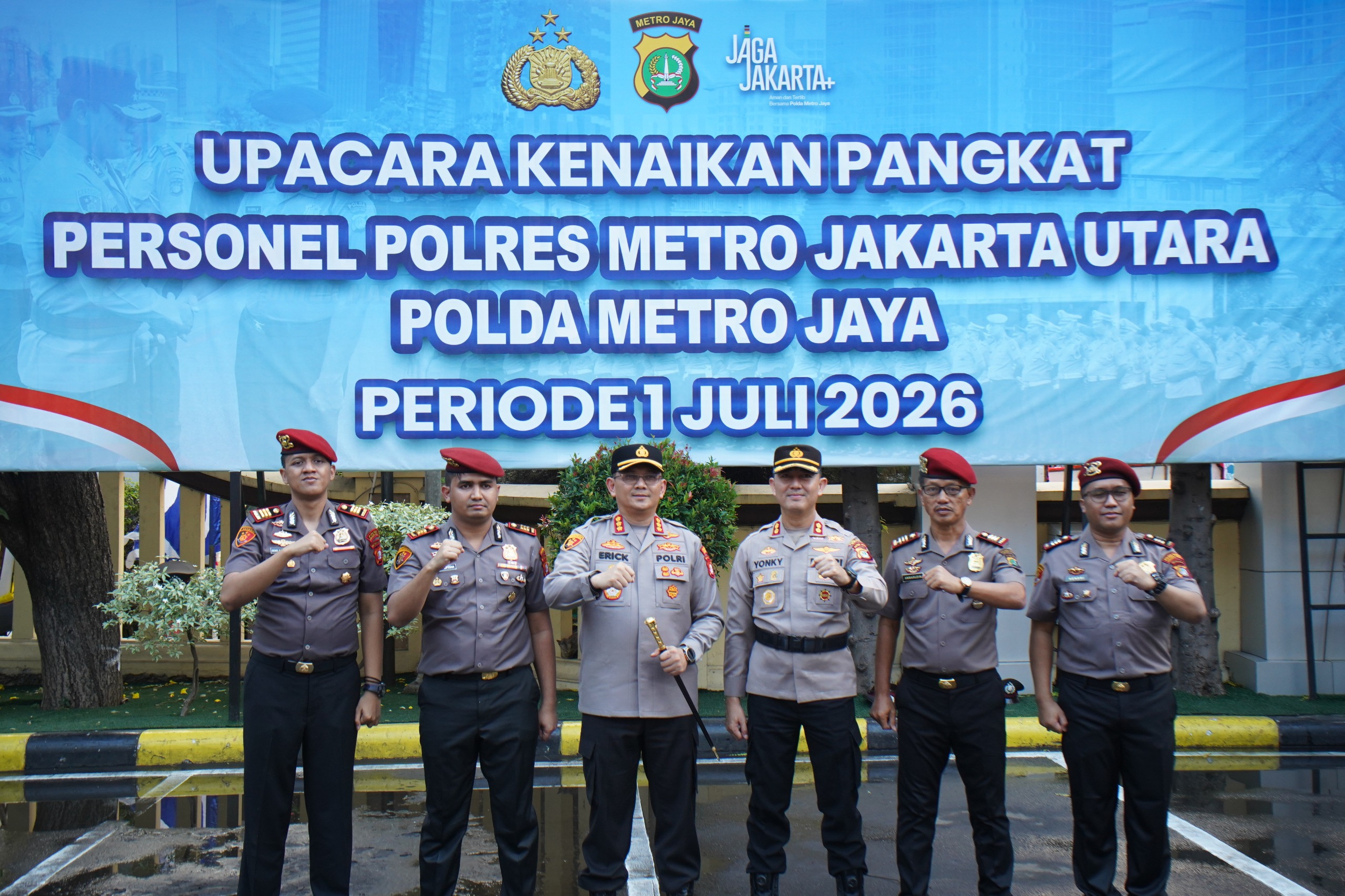 Jelang Hari Bhayangkara ke-80, Polres Metro Jakarta Utara Gelar Upacara Kenaikan Pangkat Personel