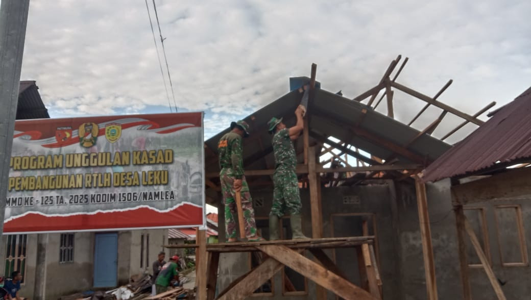 Pasiter Kodim 1506/Namlea : TMMD Ke-125 Membangun Infrastruktur dan Kesejahteraan Masyarakat Kabupaten Buru Selatan