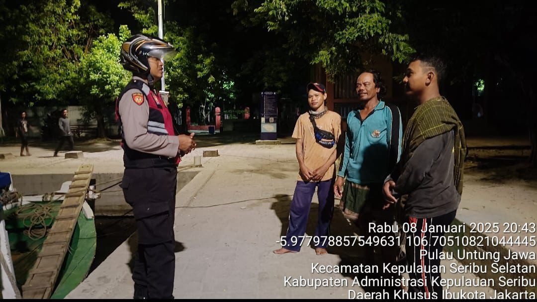 Patroli Malam Perintis Presisi di Pulau Tidung, Kapolsek Kepulauan Seribu Selatan Pastikan Keamanan Wisatawan