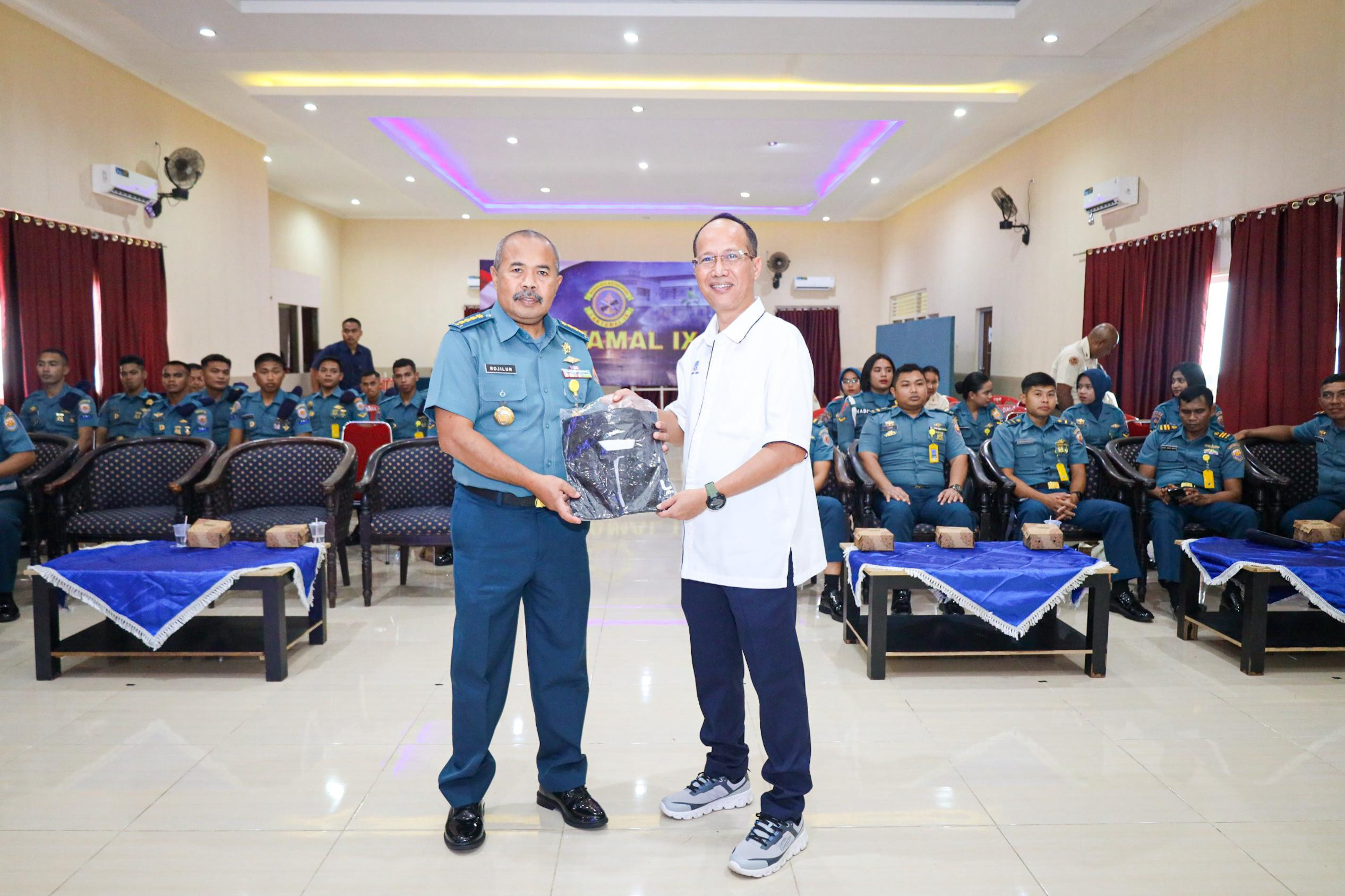 Tingkatkan Kualitas Pendidikan Prajurit, Lantamal IX Bekerjasama Dengan Universitas Terbuka Ambon Laksanakan Sosialisasi Program Pendidikan Tinggi