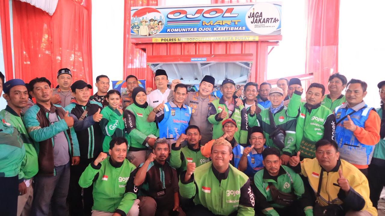 Kapolres Metro Jakpus Resmikan Ojol Mart ke-6, Wujud Dukungan untuk Driver Online