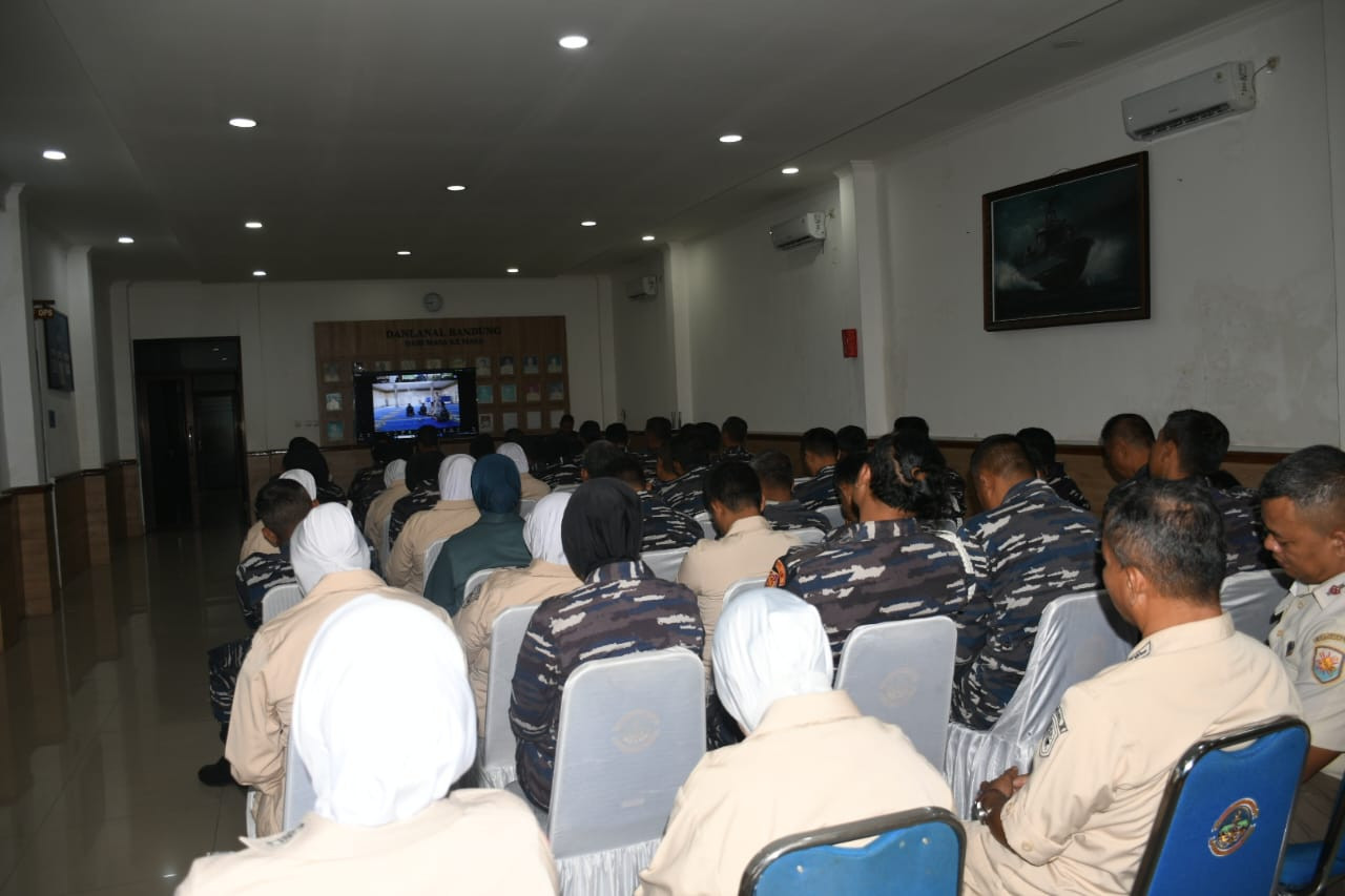 Perkuat Iman dan Tumbuhkan Semangat Cinta Tanah Air, Prajurit Lanal Bandung Gelar Vicon Kausri Agama